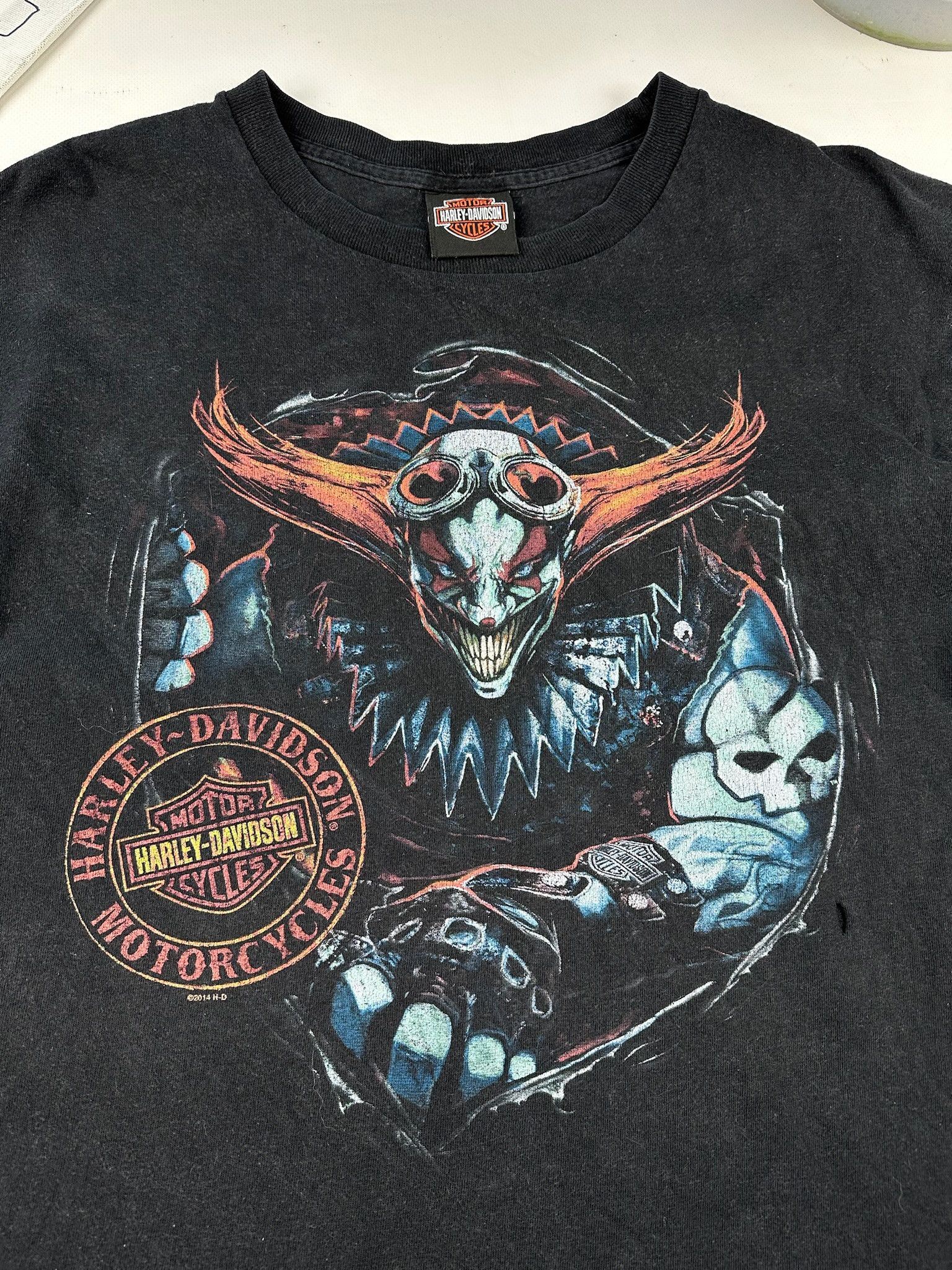 Harley Davidson VINTAGE Harley Davidson Clown T-Shirt Size US L / EU 52-54 / 3 - 7 Thumbnail