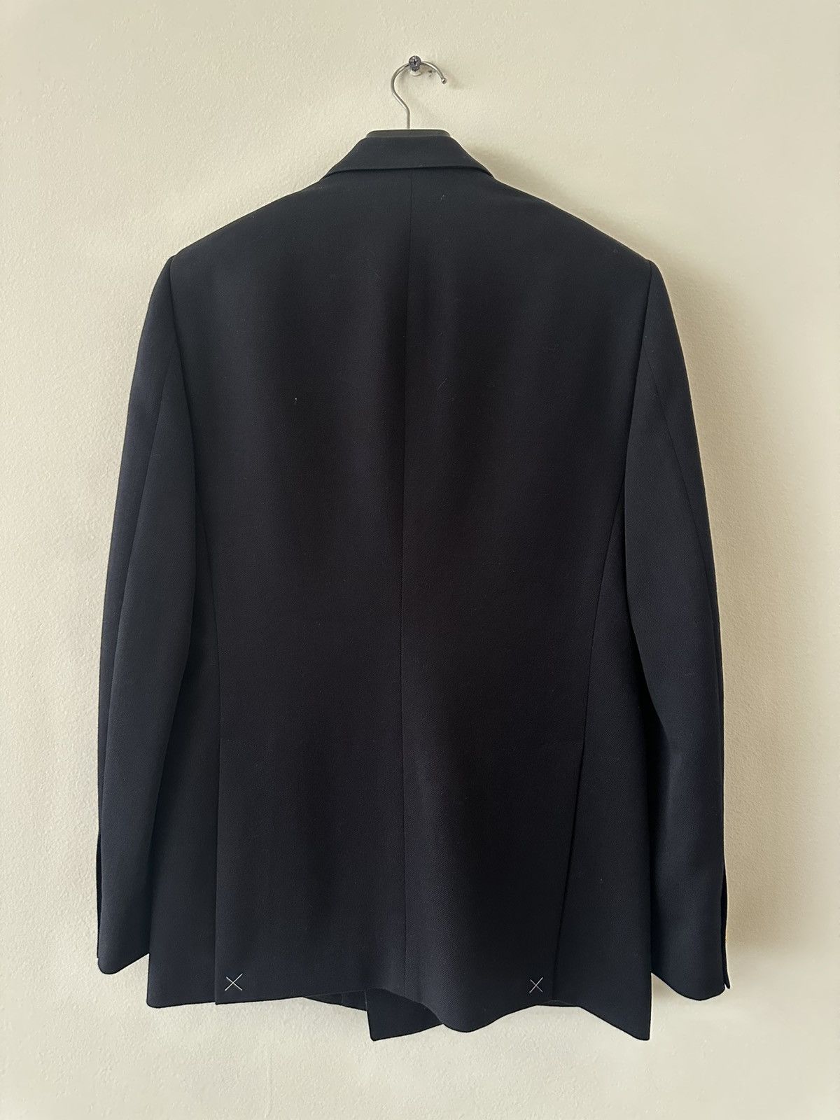 Celine 20SS Diagonal Wool Classic Double Breasted Navy Jacket Size 48R - 6 Thumbnail