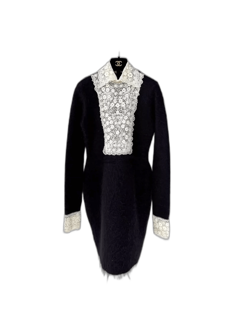 Valentino Valentino Lace Beaded Wool Dress Size S Size S / US 4 / IT 40 - 1 Thumbnail