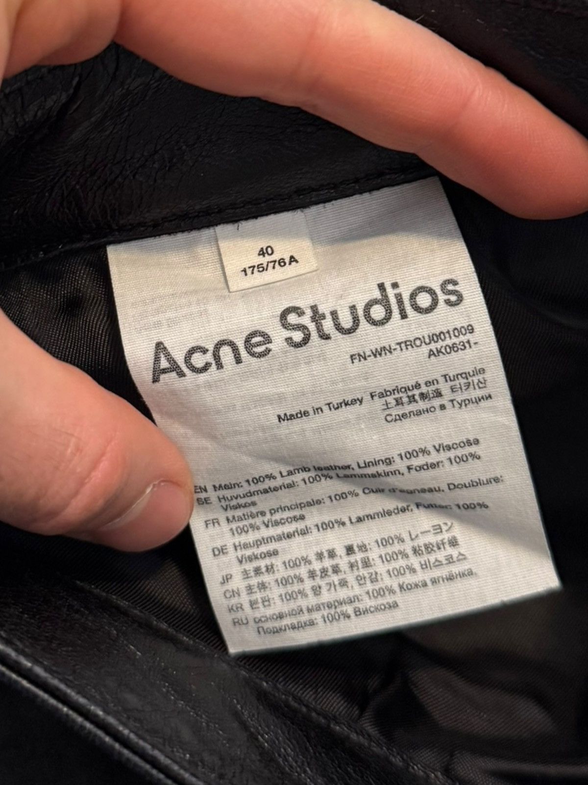 Acne Studios Heavy Leather Flare Bootcut Pant Size US 30 / EU 46 - 9 Thumbnail