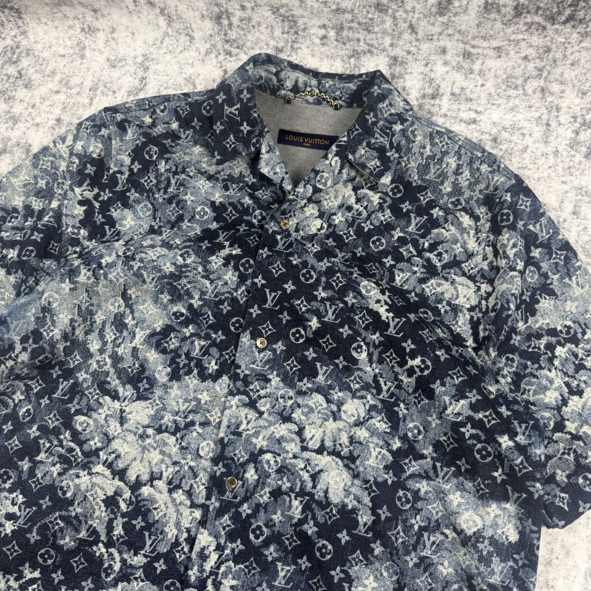 Louis Vuitton Louis Vuitton Tapestry Denim Monogram ‘Blue’ Button Up Shirt Size US XL / EU 56 / 4 - 2 Thumbnail