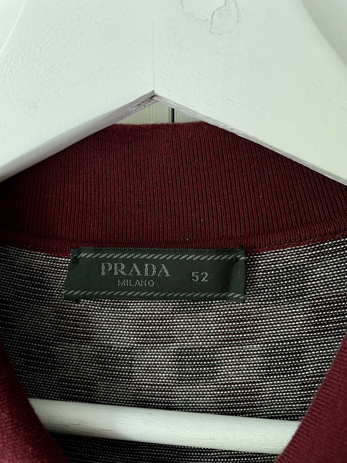 Prada Prada Multi Knit Textured Silk Stretch Polo Shirt Size 52 Size US L / EU 52-54 / 3 - 6 Thumbnail