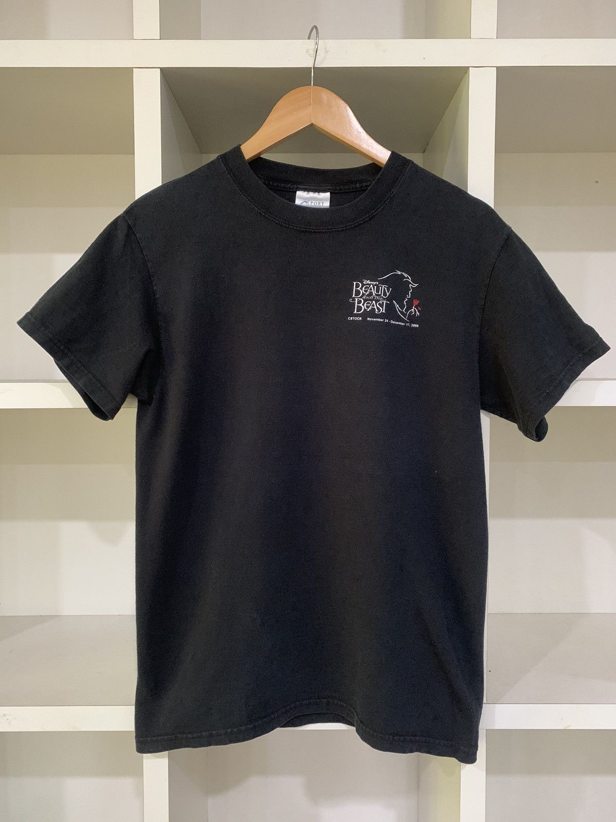 image of Disney- Beauty And The Beast Movie Promotion Tee in Black, Men's (Size Small)