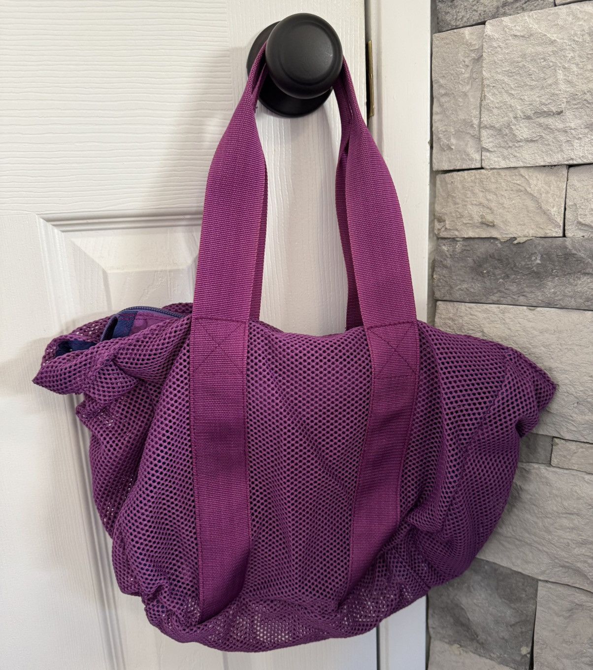 Yohji Yamamoto Y’SACCS Yohji Yamamoto Purple Mesh Tote Bag Made in Japan Size ONE SIZE - 4 Thumbnail
