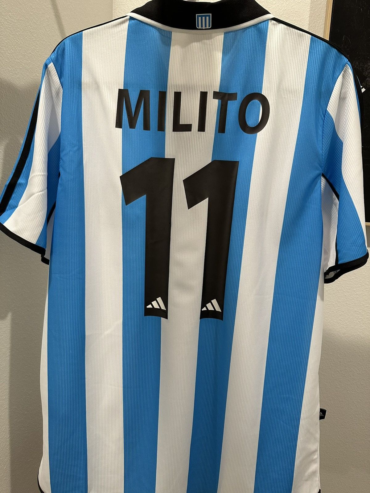 Adidas 2000-01 Club Racing retro Diego Milito Soccer Jersey Size US XL / EU 56 / 4 - 1 Thumbnail