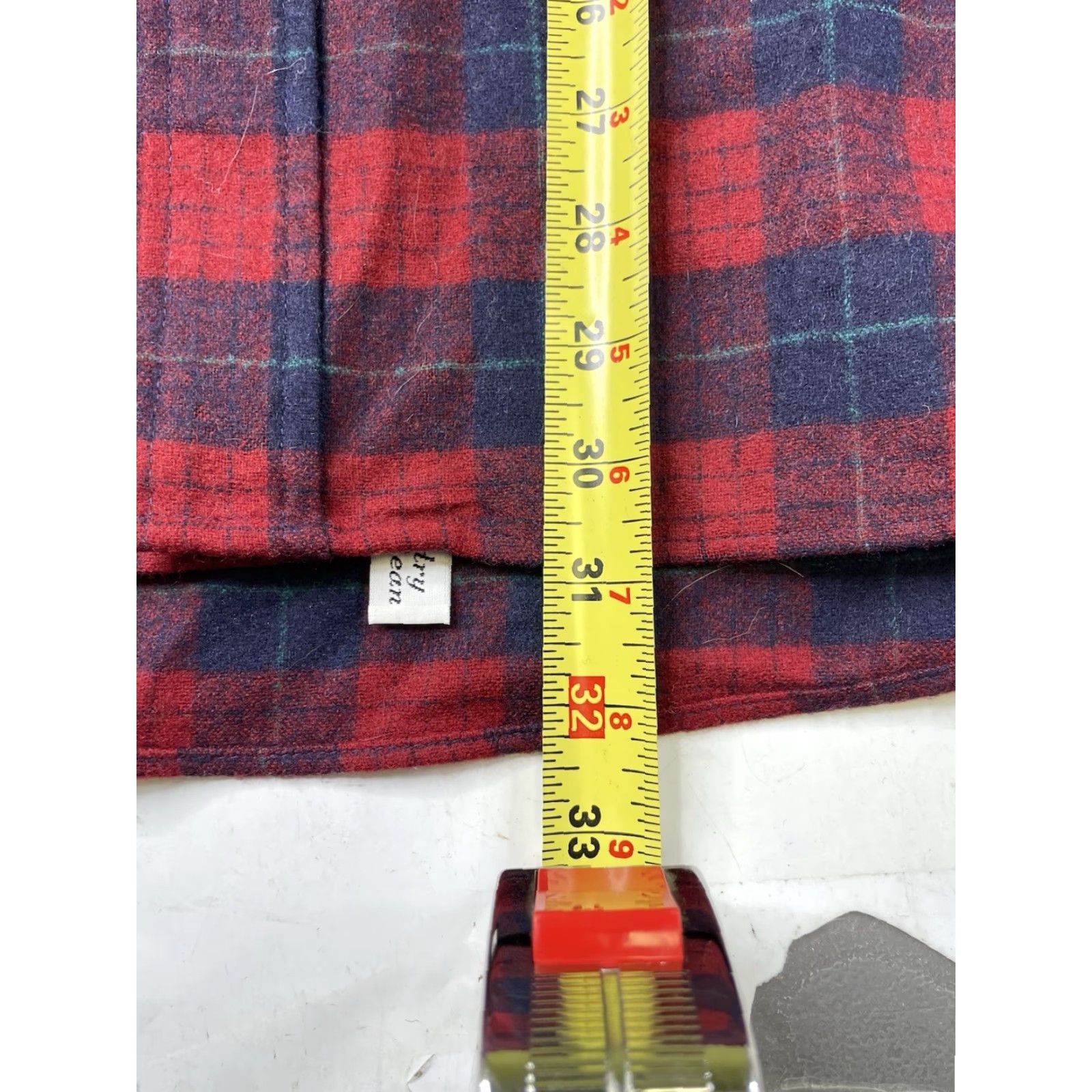 Pendleton VINTAGE Pendleton USA Plaid Shirt Mens L Wool Button-Up Long Sleeve, Button-Down Collar, Regular Fit Size 42R - 6 Thumbnail