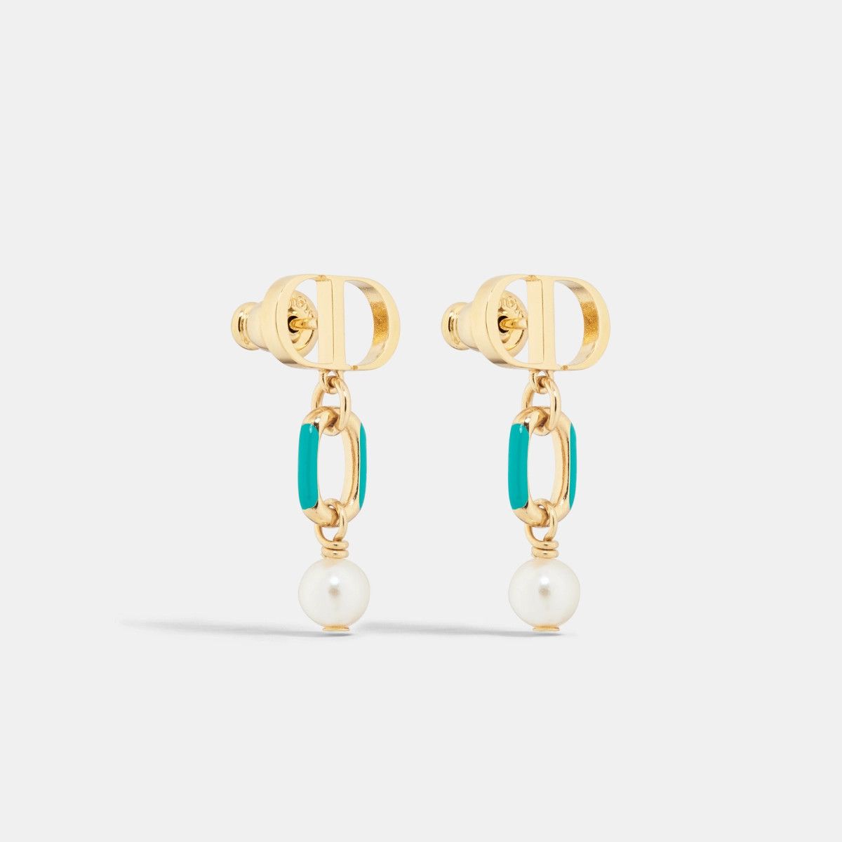 Dior o1bcso1str0126 Size:OS/Petit Cd Earrings in Golden/White Size ONE SIZE - 3 Thumbnail