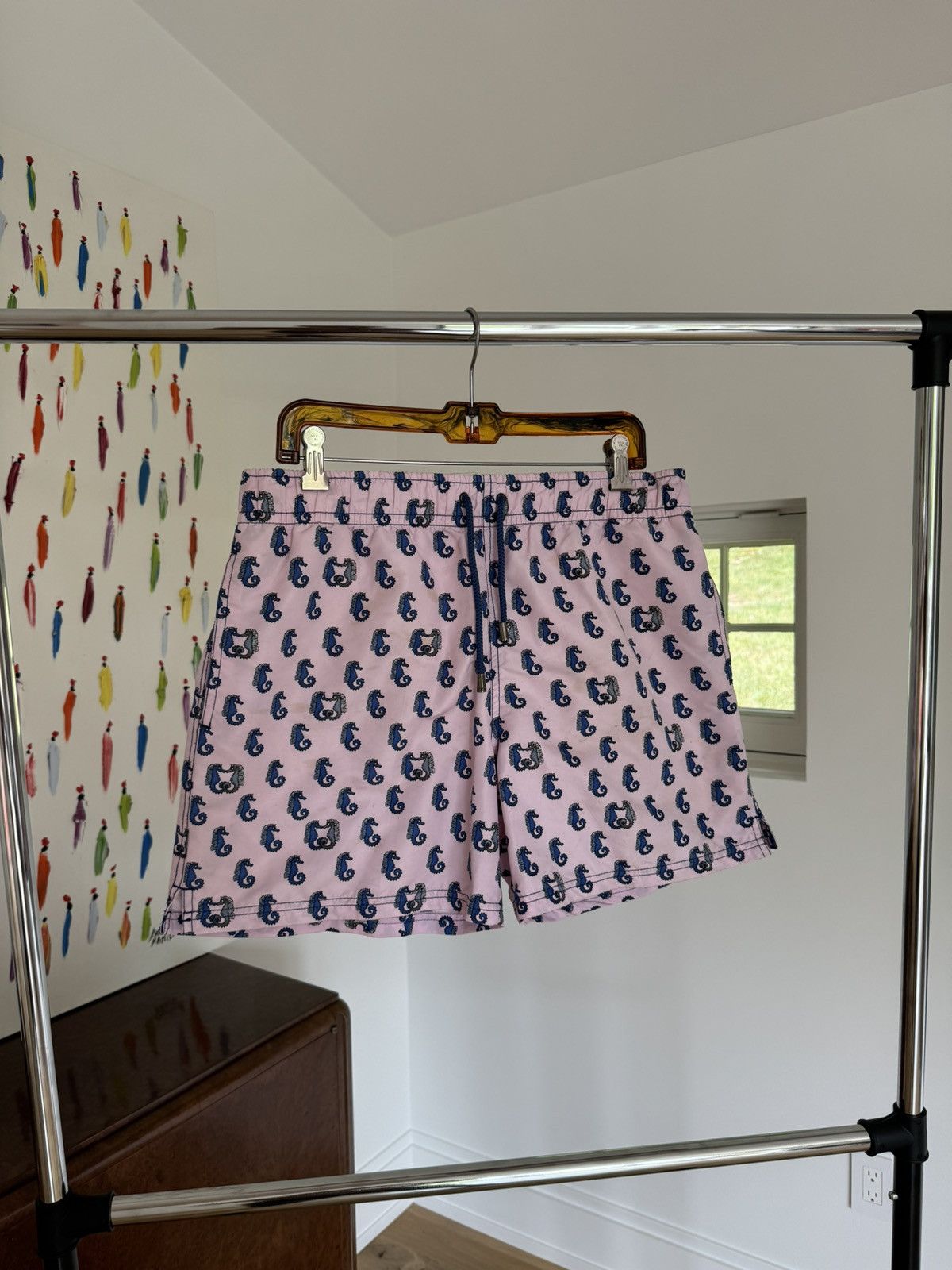 Kiwi St Tropez Pink Sea Horse Swim Trunks Size US 32 / EU 48 - 1 Thumbnail