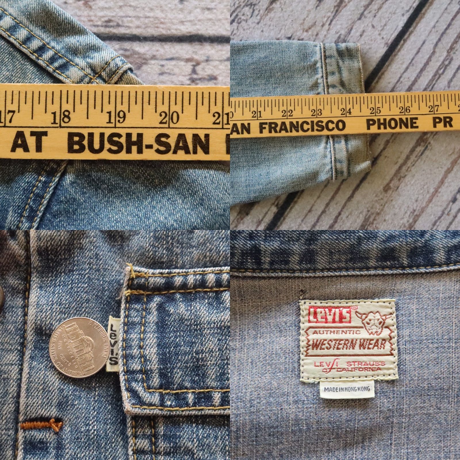 Levi's VINTAGE Levi's Denim Jacket Men L Blue Western Wear Jacket Size US L / EU 52-54 / 3 - 8 Thumbnail