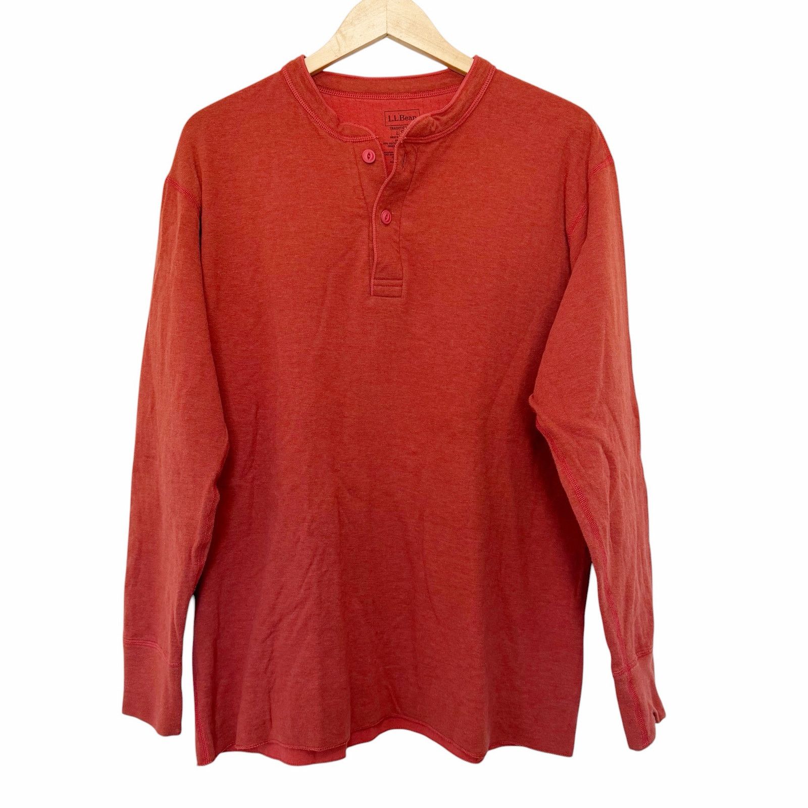 L.L. Bean LL Bean River Driver Henley Wool Blend Two Layer Shirt Sz L Size US L / EU 52-54 / 3 - 2 Thumbnail