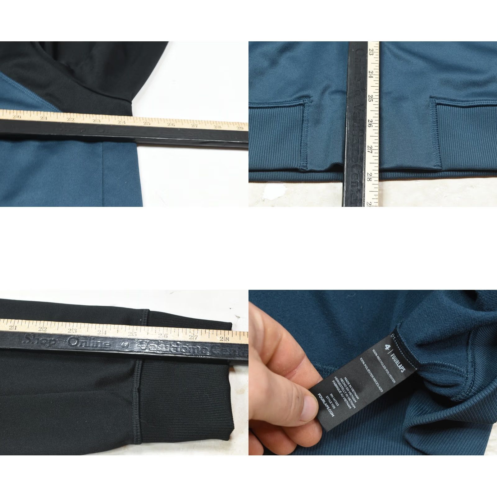 Vintage FourLaps x Peloton Track Jacket Mens XL Blue Black Long Sleeve Full-Zip Activewear Size US XL / EU 56 / 4 - 8 Thumbnail