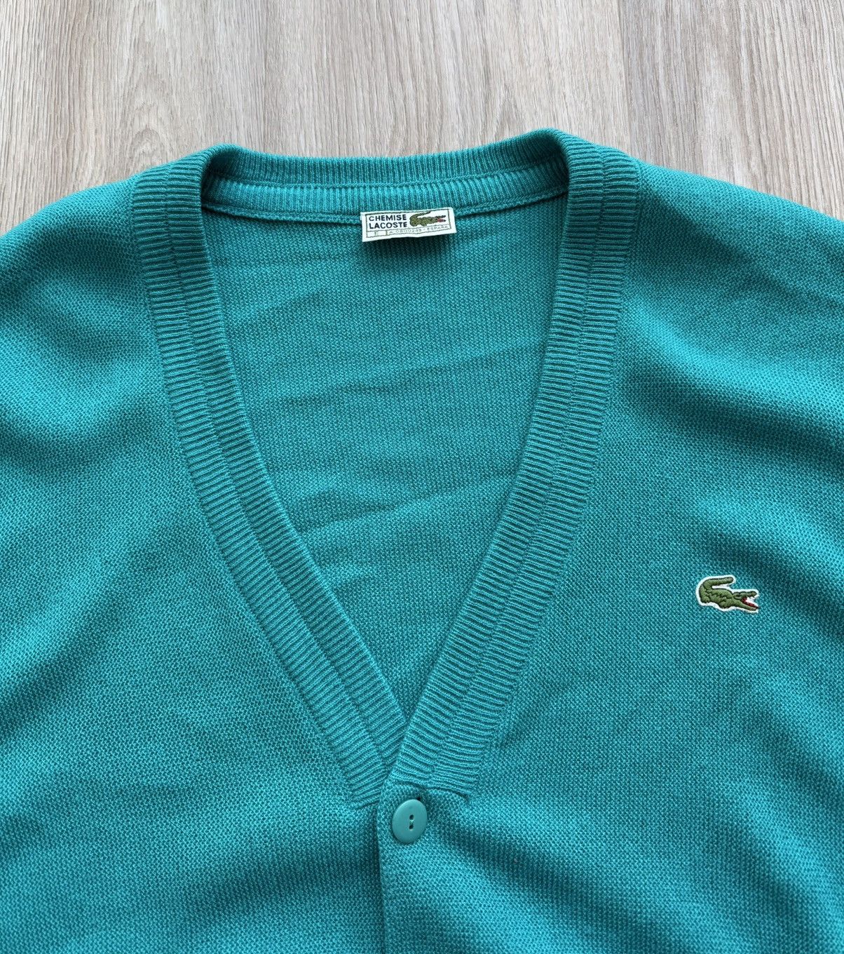 Lacoste Vintage 90s Lacoste Chemise Knit Cardigan Sweater Size US XL / EU 56 / 4 - 4 Thumbnail