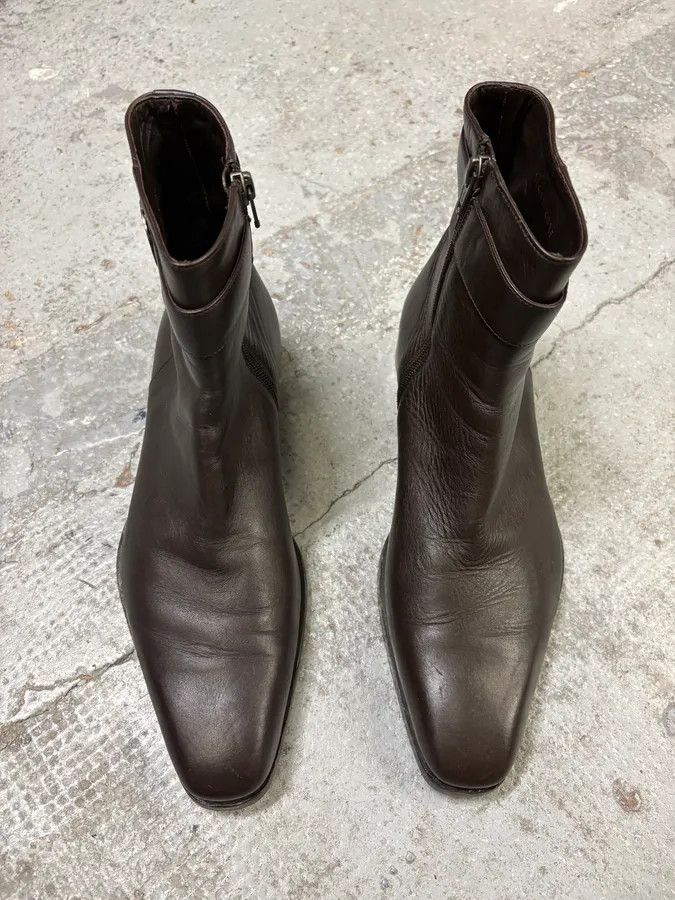 Gucci Gucci Brown Ankle Leather Boots Size US 7.5 / EU 40-41 - 2 Thumbnail