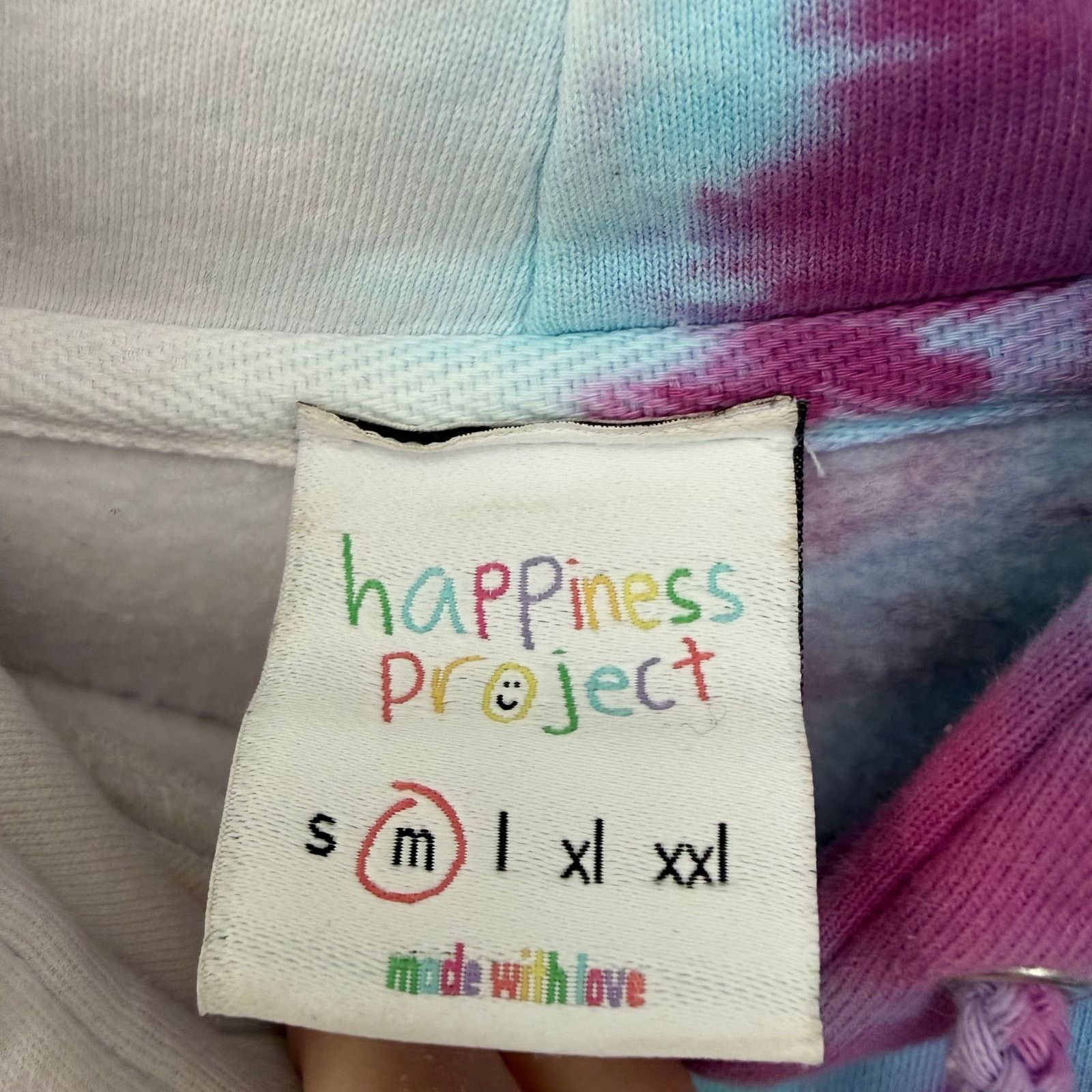 Other Happiness Project Blue Pink White Tie Dye Hoodie Sz M Size M / US 6-8 / IT 42-44 - 3 Thumbnail