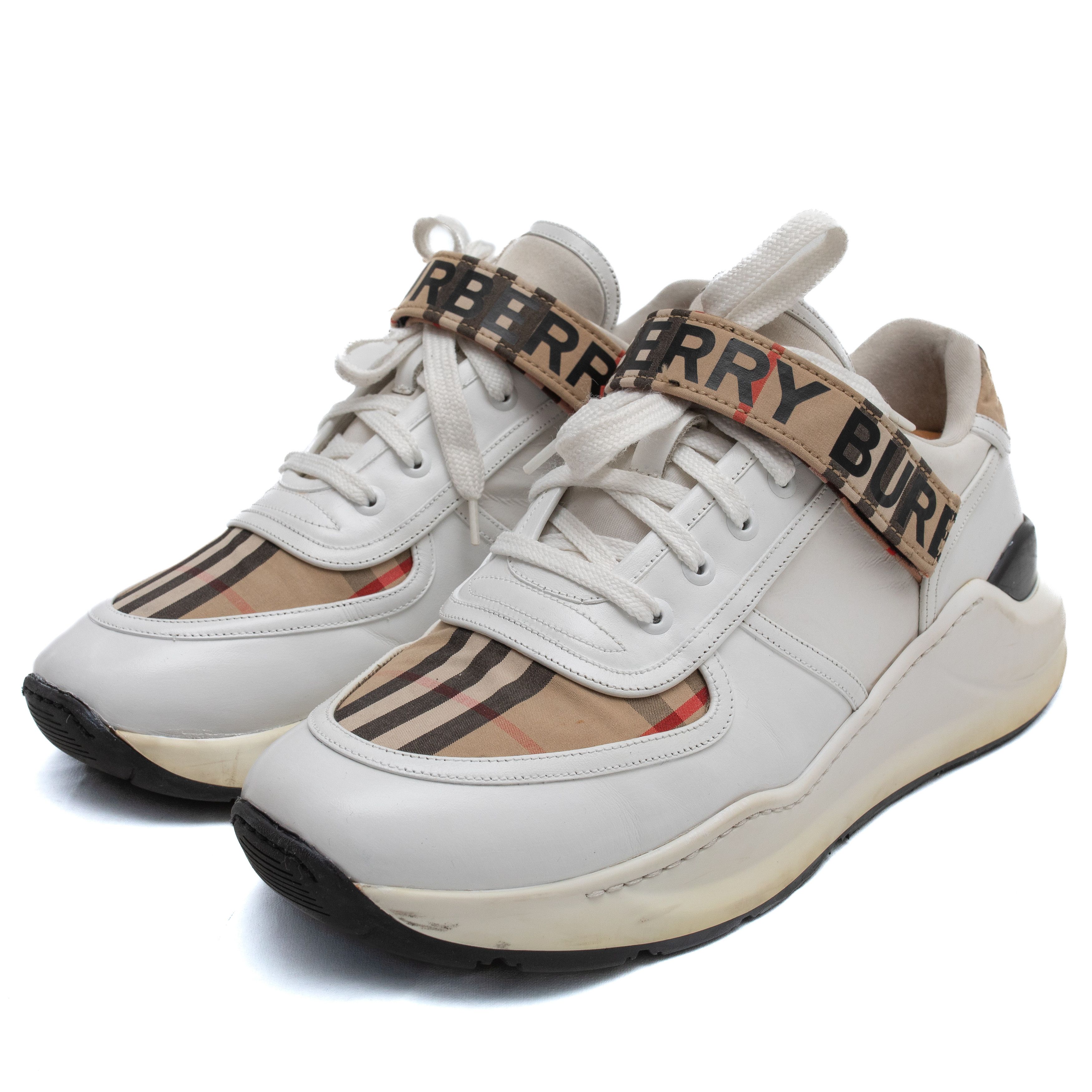 Burberry *No Tariff* BURBERRY Ronnie Low Check Sneakers Size US 8 / EU 41 - 1 Thumbnail