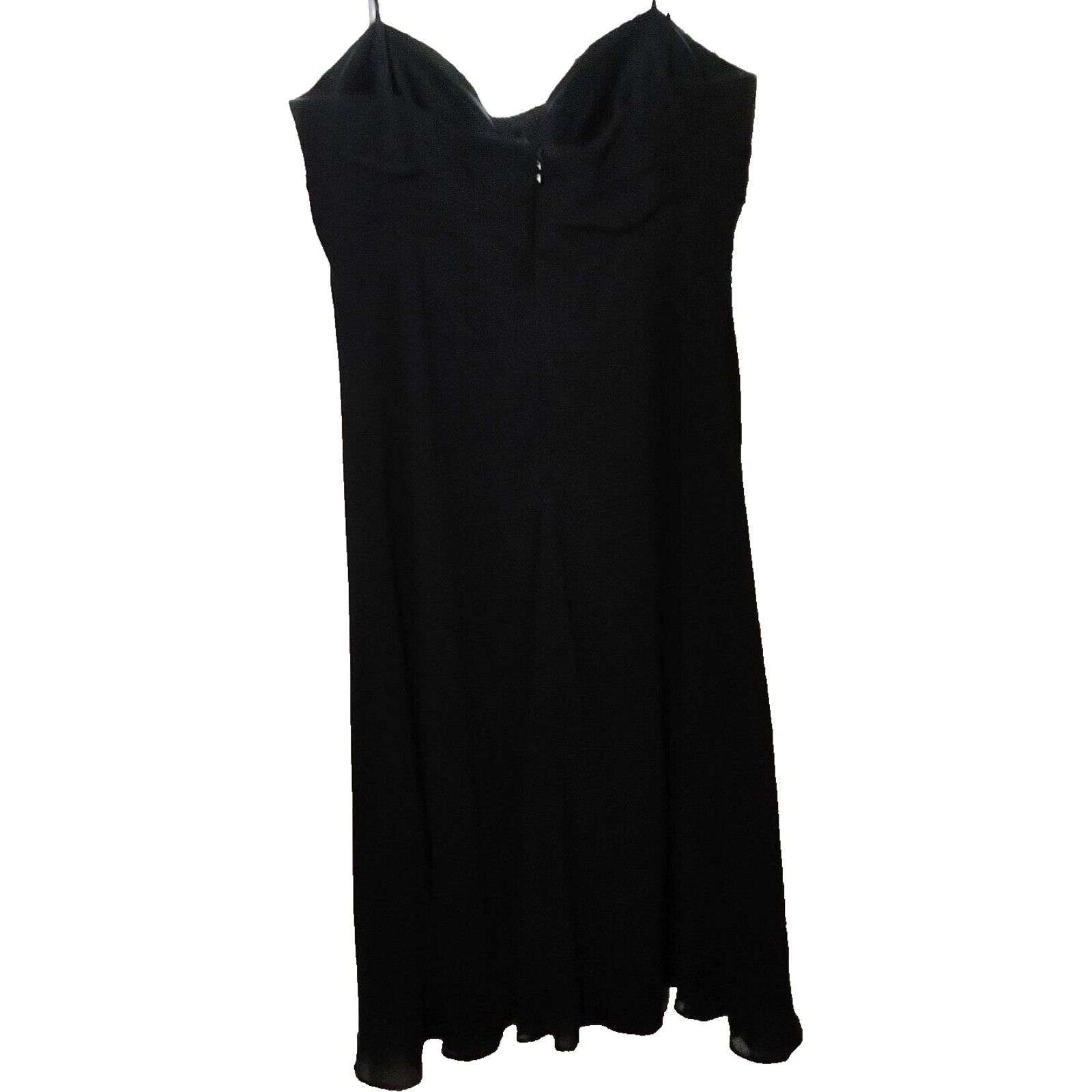Other SL Fashions Blk Spaghetti Cocktail Dress 10 Rhinestone Sheer Size L / US 10 / IT 46 - 3 Thumbnail