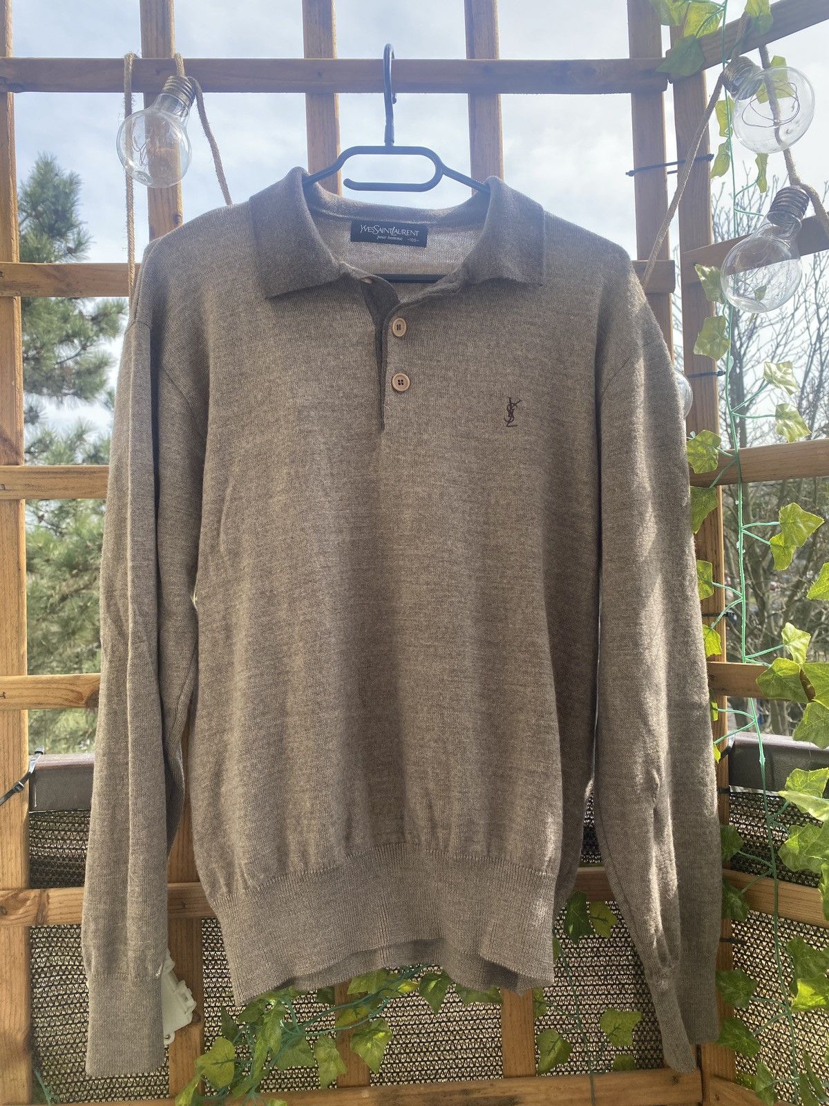 Yves Saint Laurent Vintage yves saint laurent wool knitwear polo shirt Size US M / EU 48-50 / 2 - 1 Thumbnail