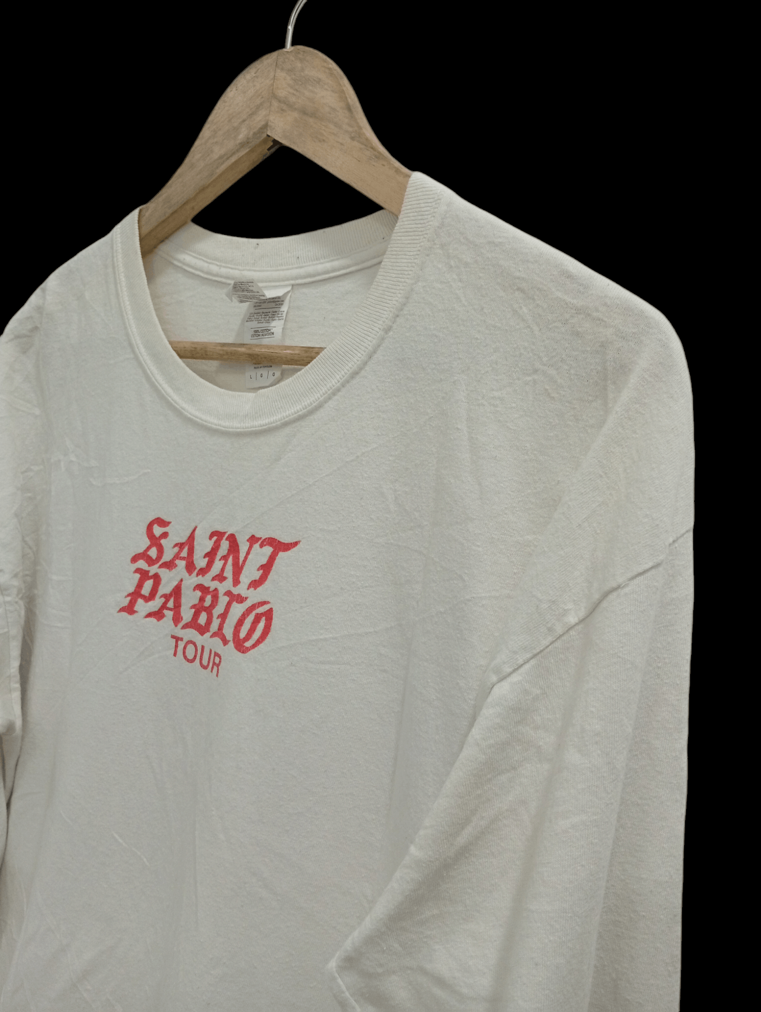 Kanye West × Rap Tees × Vintage 🔥🔥Kanye West Saint Pablo Tour LS T-Shirt Size US L / EU 52-54 / 3 - 10 Thumbnail