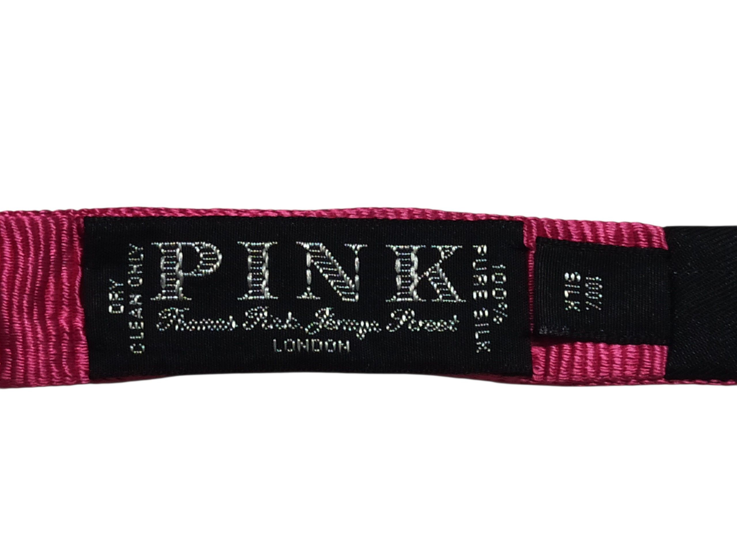 Thomas Pink Thomas Pink Silk Self Tie Bow Tie Fuchsia Size ONE SIZE - 2 Thumbnail