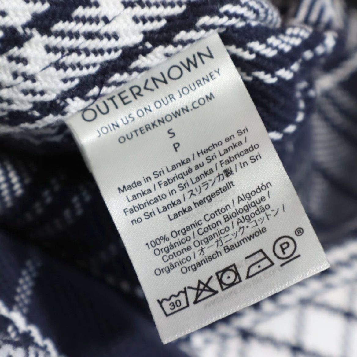 Outerknown Outerknown Blanket Cotton Plaid Long Sleeve Button Up Shirt Blue White Men's S Size US S / EU 44-46 / 1 - 7 Thumbnail