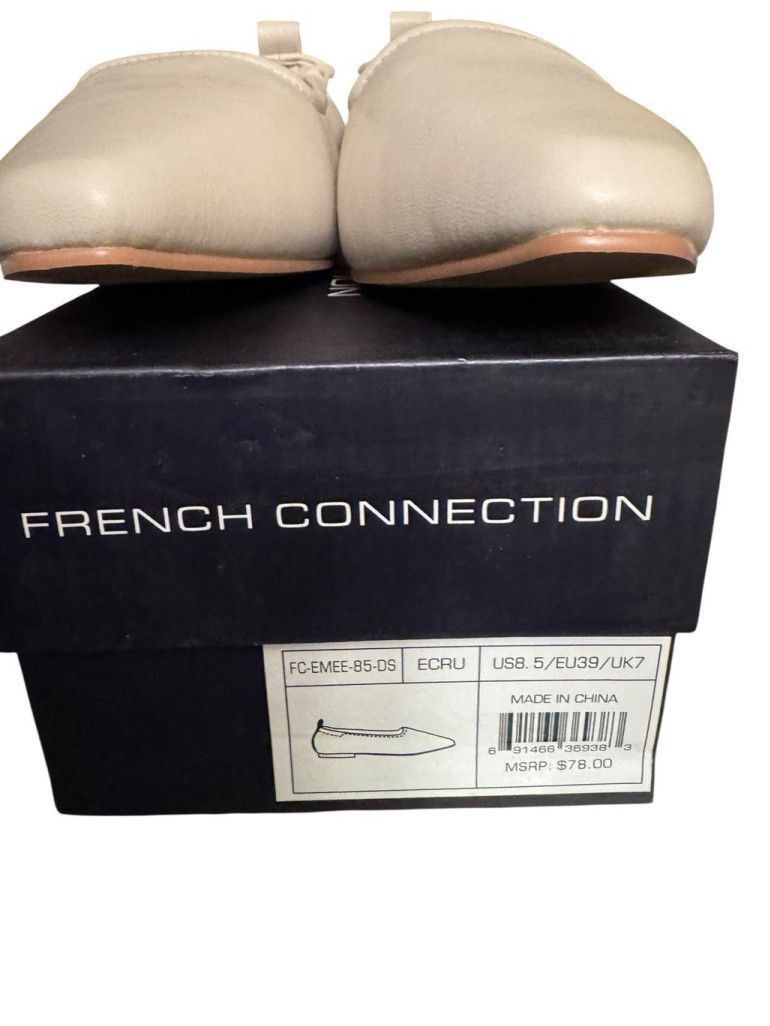 French Connection French Connection Emee Flats Rouched Back Ecru Size 8.5 Size US 8.5 / IT 38.5 - 3 Thumbnail