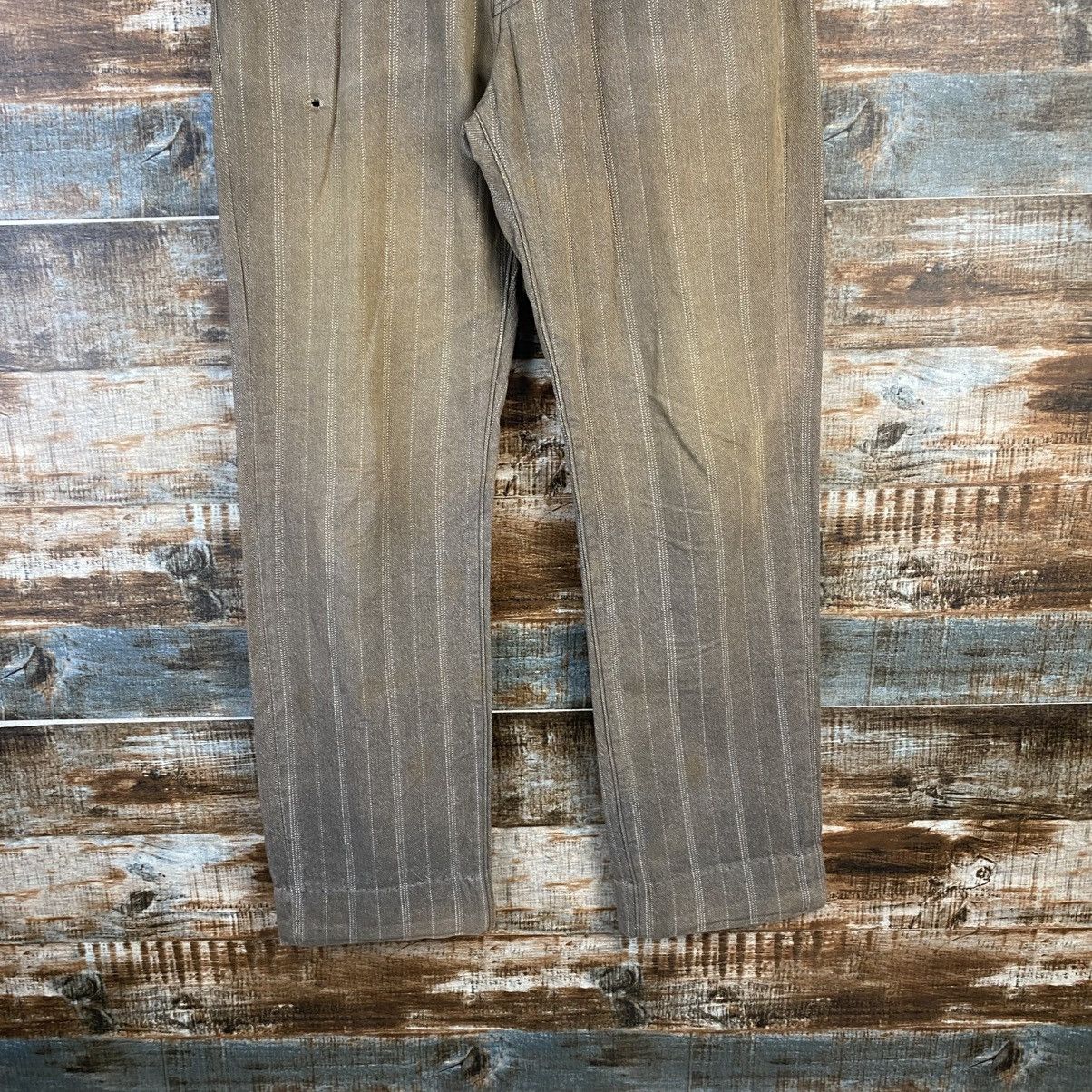 Japanese Brand DL Bee Bell Beige stripe cargo Casual Pants #C975 Size US 30 / EU 46 - 3 Thumbnail