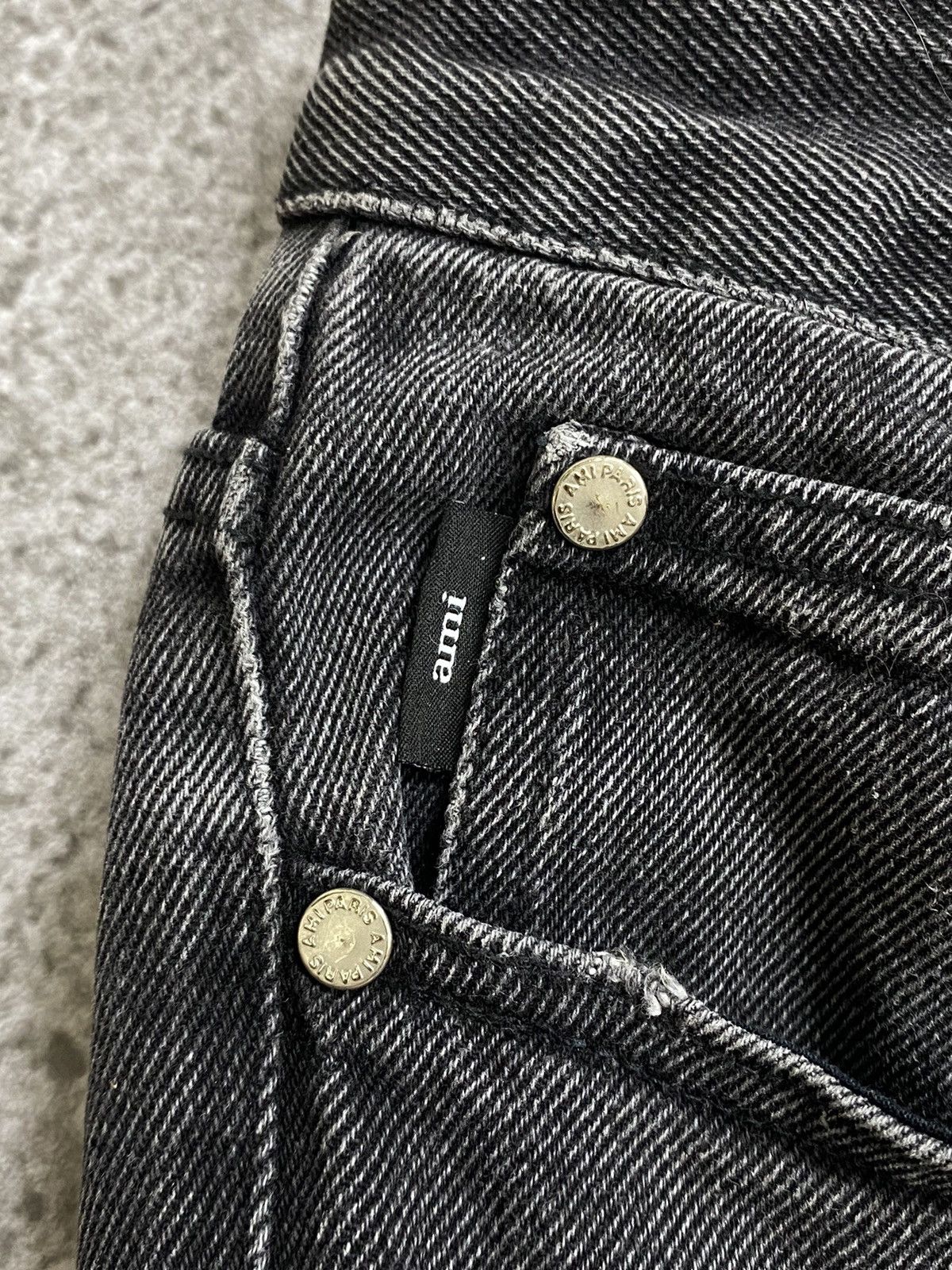 AMI AMI Paris Faded Black Jeans Size US 32 / EU 48 - 13 Thumbnail