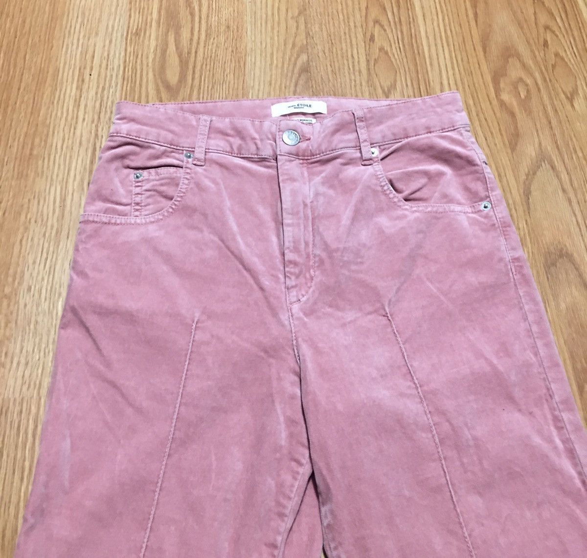 Isabel Marant Isabel Marant Etoile Pink Anyree Velvet Trousers EU 36 Size 26" / US 2 / IT 38 - 6 Thumbnail