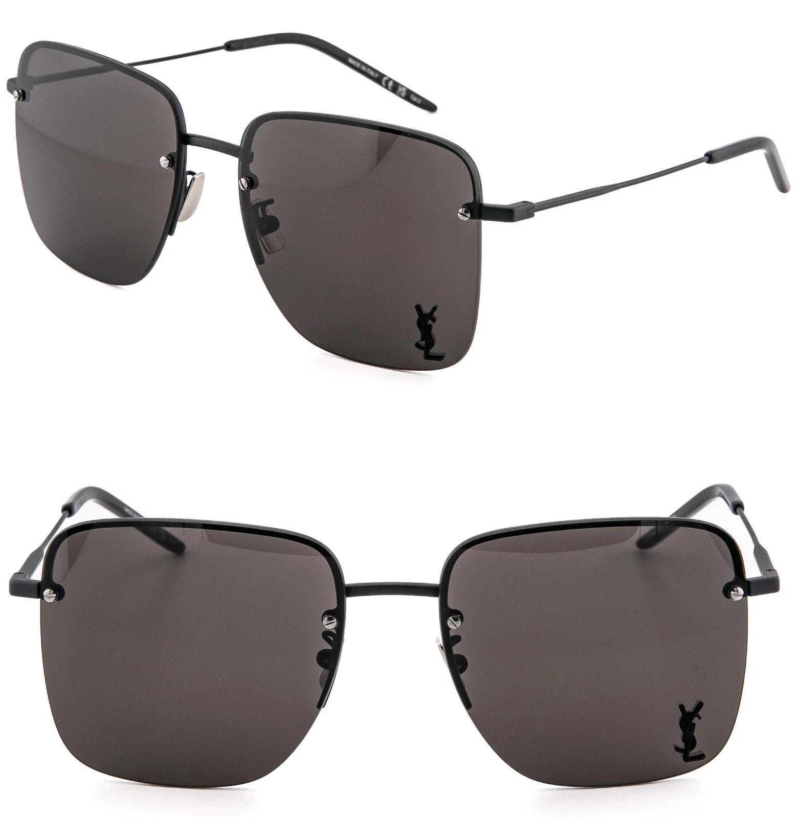 Yves Saint Laurent SAINT LAURENT 312 SL312M 001 YSL Logo Rectangular Sunglasses Size ONE SIZE - 1 Thumbnail