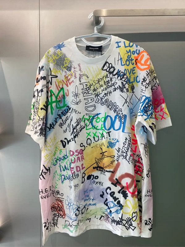 DSQUARED2 Summer Graffiti Print T-Shirt 0089