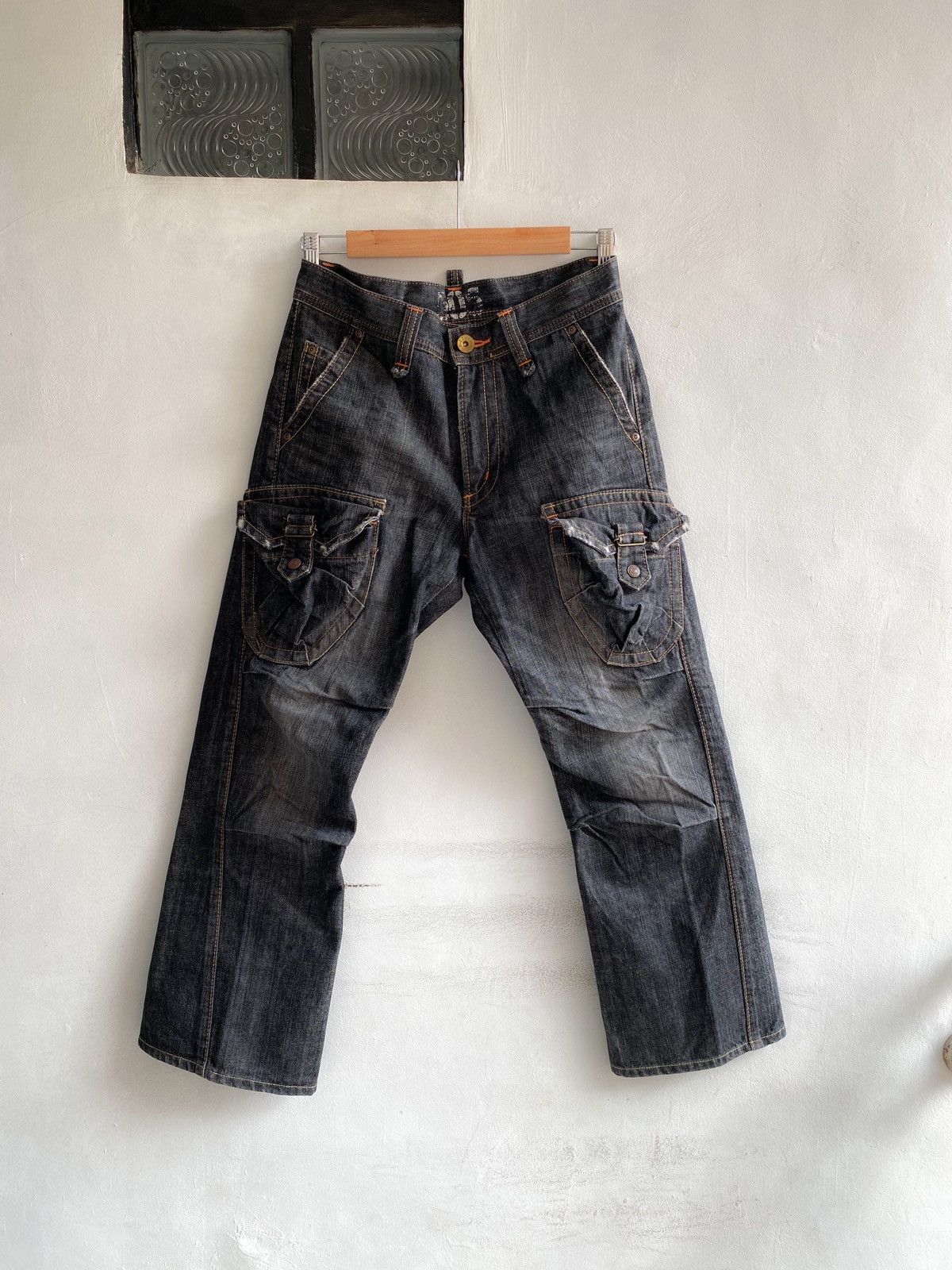 Edwin × Vintage Vtg Edwin 505 Engienered Cargo Pants Size US 31 - 2 Thumbnail