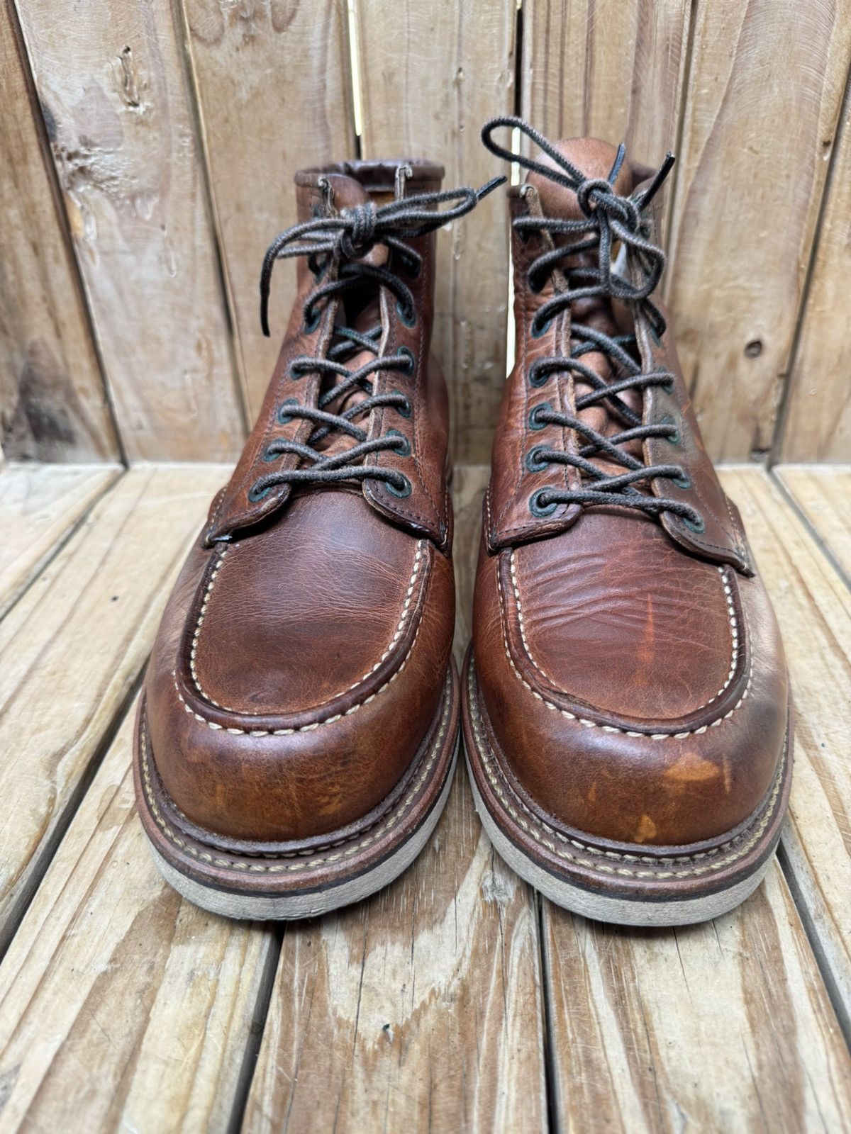 Red Wing Red wing 1907 MOC TOE brown leather boots USA 9.5 D UK 8.5 Size US 9.5 / EU 42-43 - 5 Thumbnail