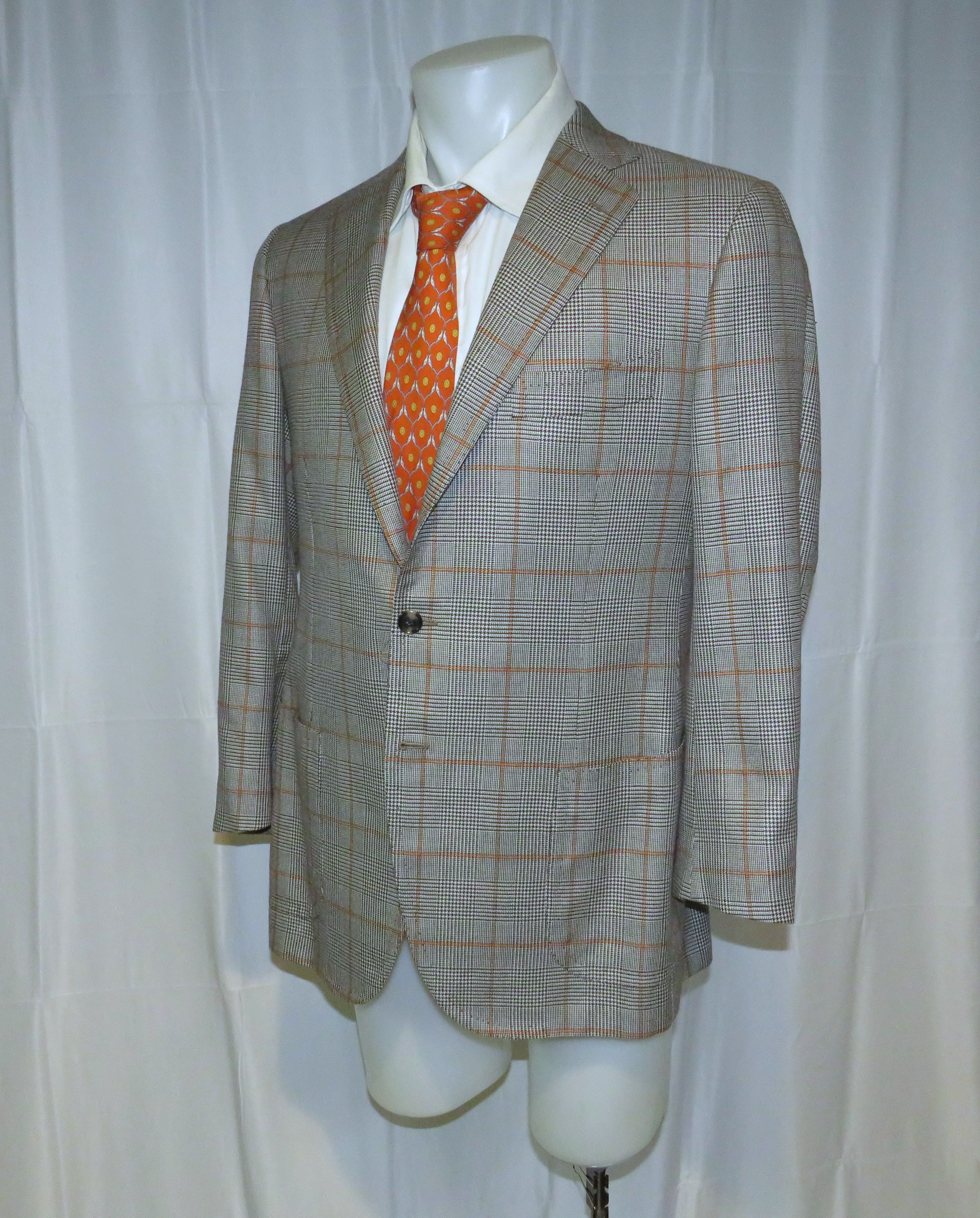 Cesare Attolini GUK Gray Plaid Super 140 Current Two Button Sport Coat 42 Size 42R - 7 Thumbnail