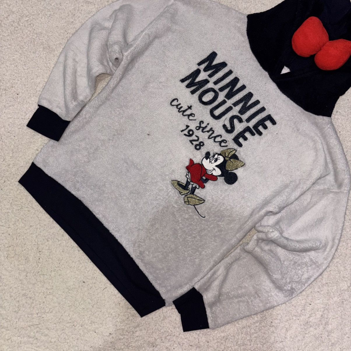 Disney Disney Minnie Mouse Fleece Sweatshirt Cream Black Size US M / EU 48-50 / 2 - 3 Thumbnail