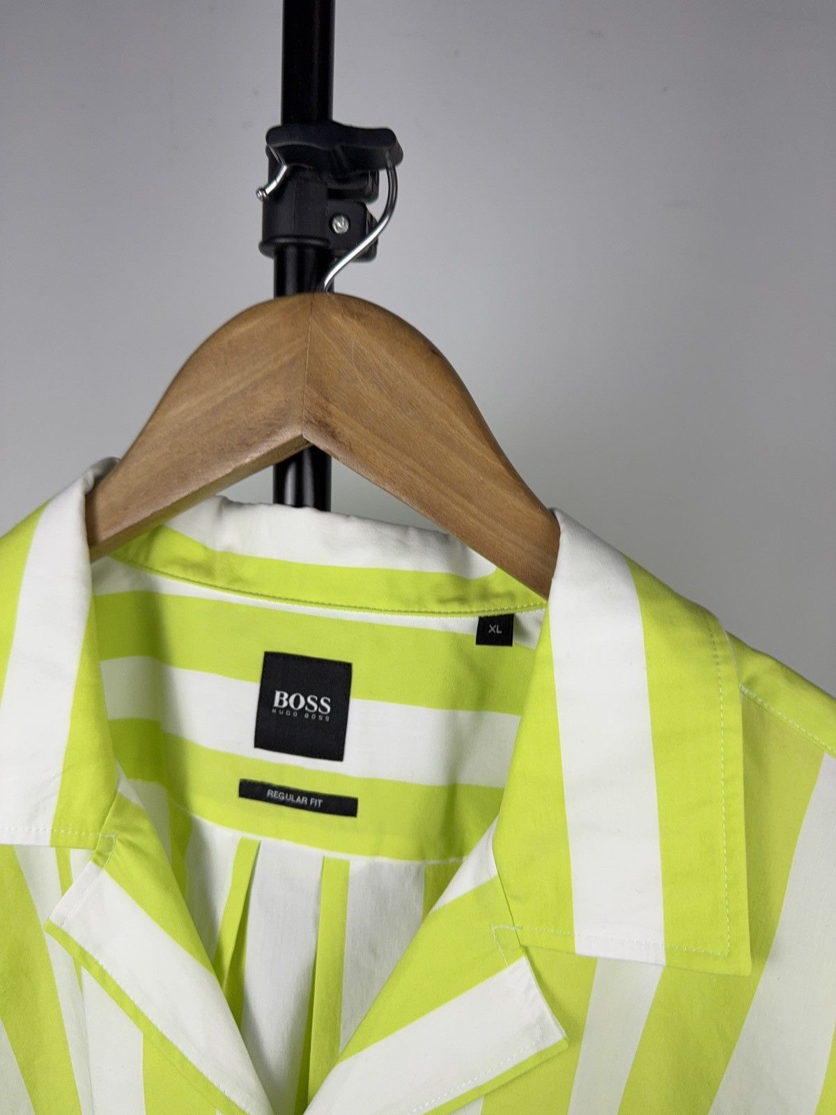 Hugo Boss Luxury 00s BOSS Hugo Boss Lollo Stripe Shirt XL Neon Size US XL / EU 56 / 4 - 4 Thumbnail