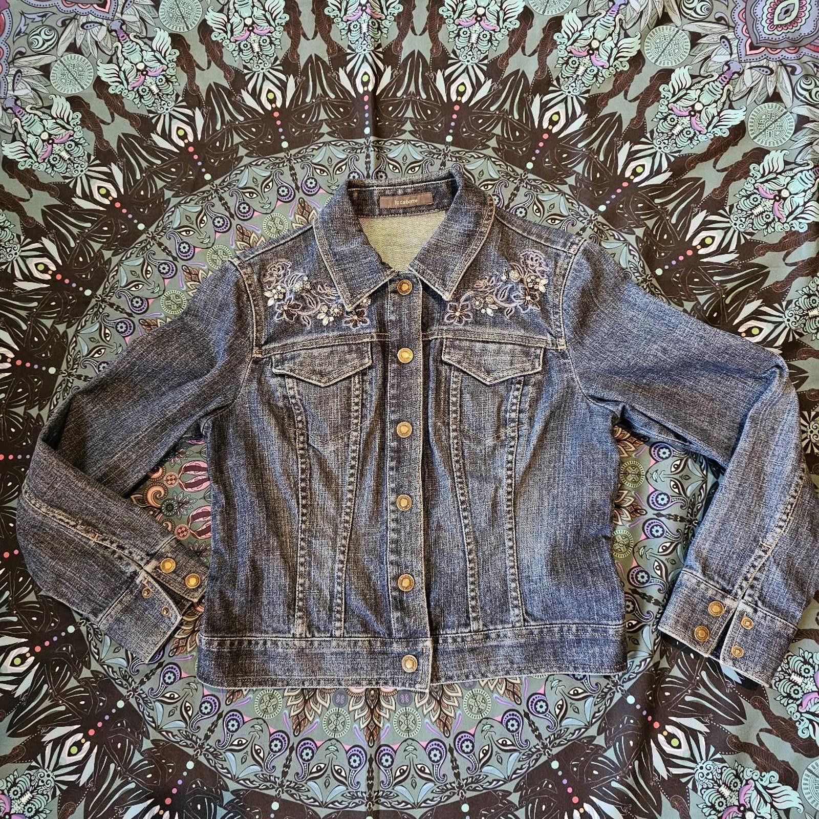 Designer Liz Claiborne Women's Blue Jean Jacket Size S / US 4 / IT 40 - 1 Thumbnail