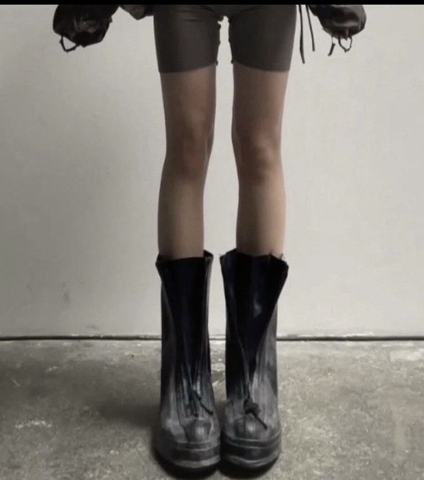 Other Avant Garde Vintage 80s Military Waterproof Boots Size US 12 / EU 45 - 7 Thumbnail