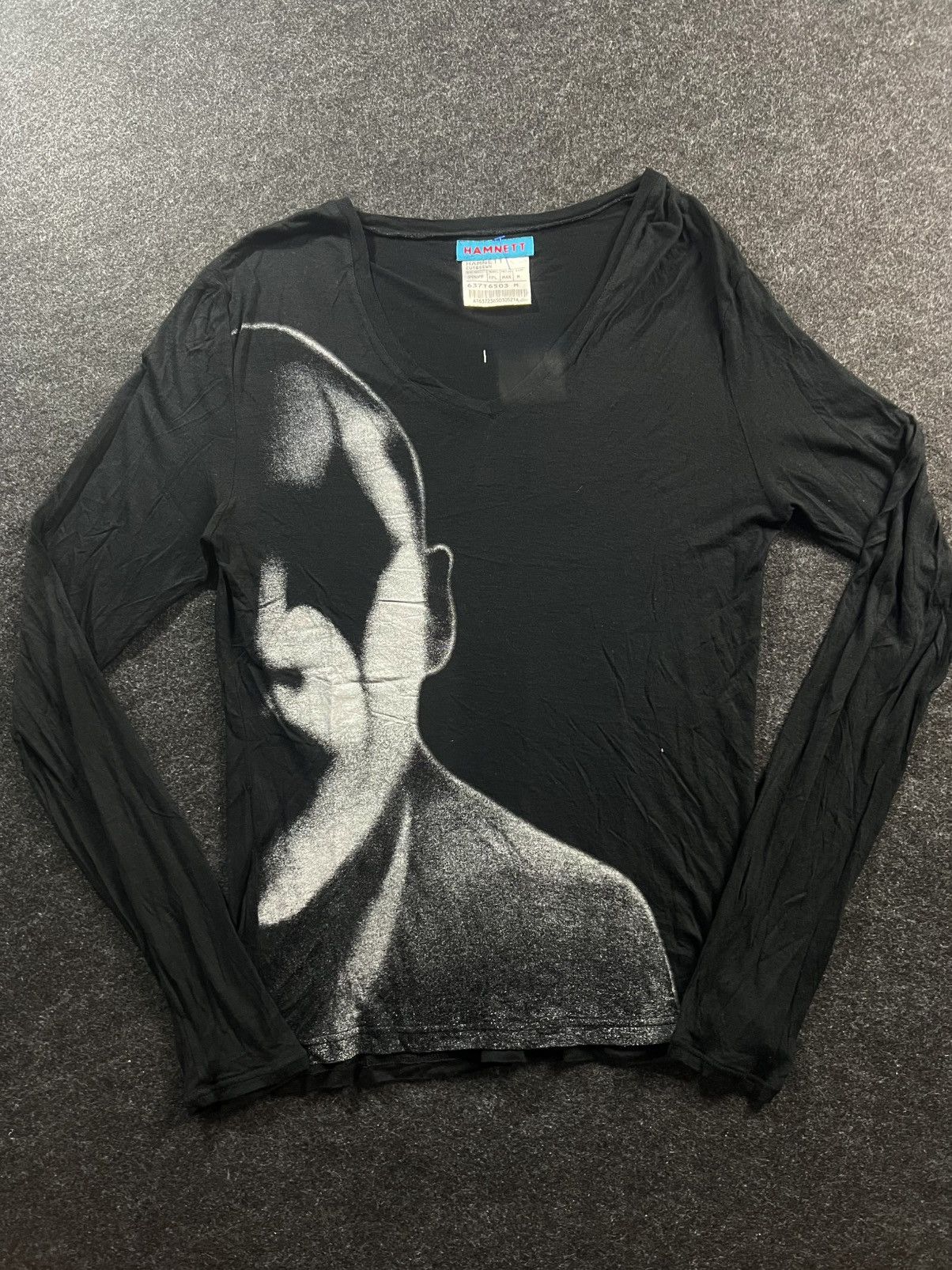 Katharine Hamnett London RARE Vintage Katharine Hamnett Clown Face Mesh Long Sleeve Size US M / EU 48-50 / 2 - 2 Thumbnail