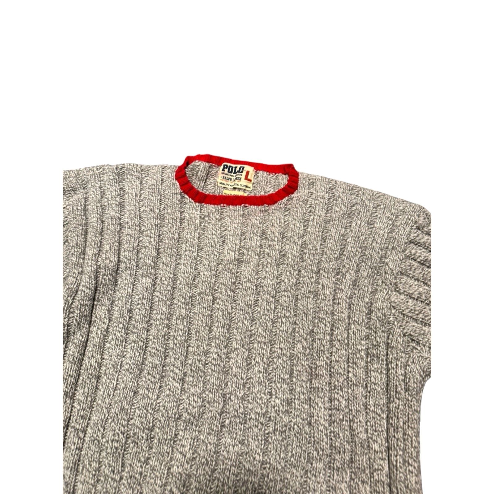 Polo Ralph Lauren VINTAGE Polo Ralph Lauren Sweater Mens Large Ribbed PRL Polo Sporting Goods 90s Polo Size US L / EU 52-54 / 3 - 3 Thumbnail