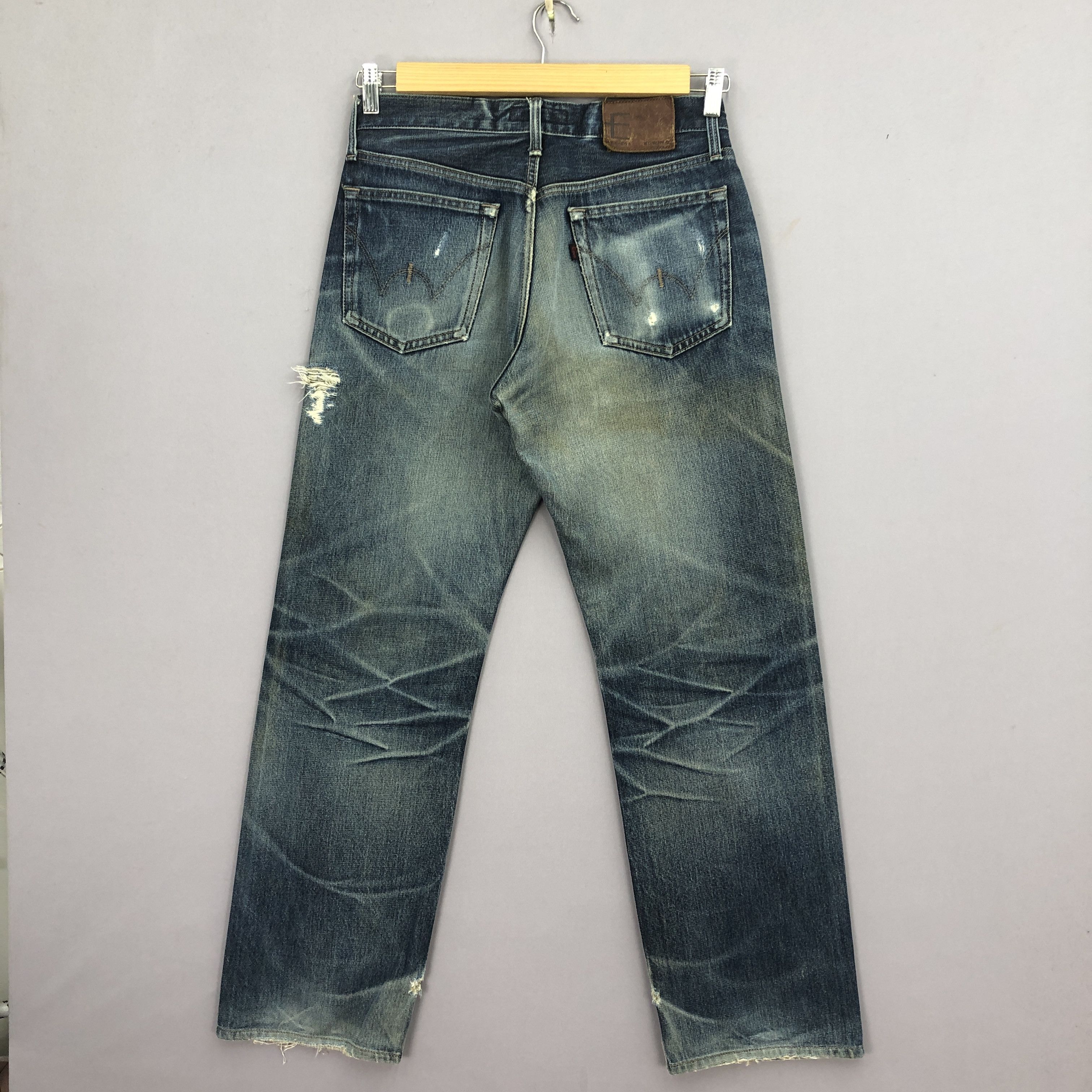 Japanese Brand Vintage 90s Edwin E Function Jeans Distressed Denim GF30270 Size 28" / US 6 / IT 42 - 2 Thumbnail