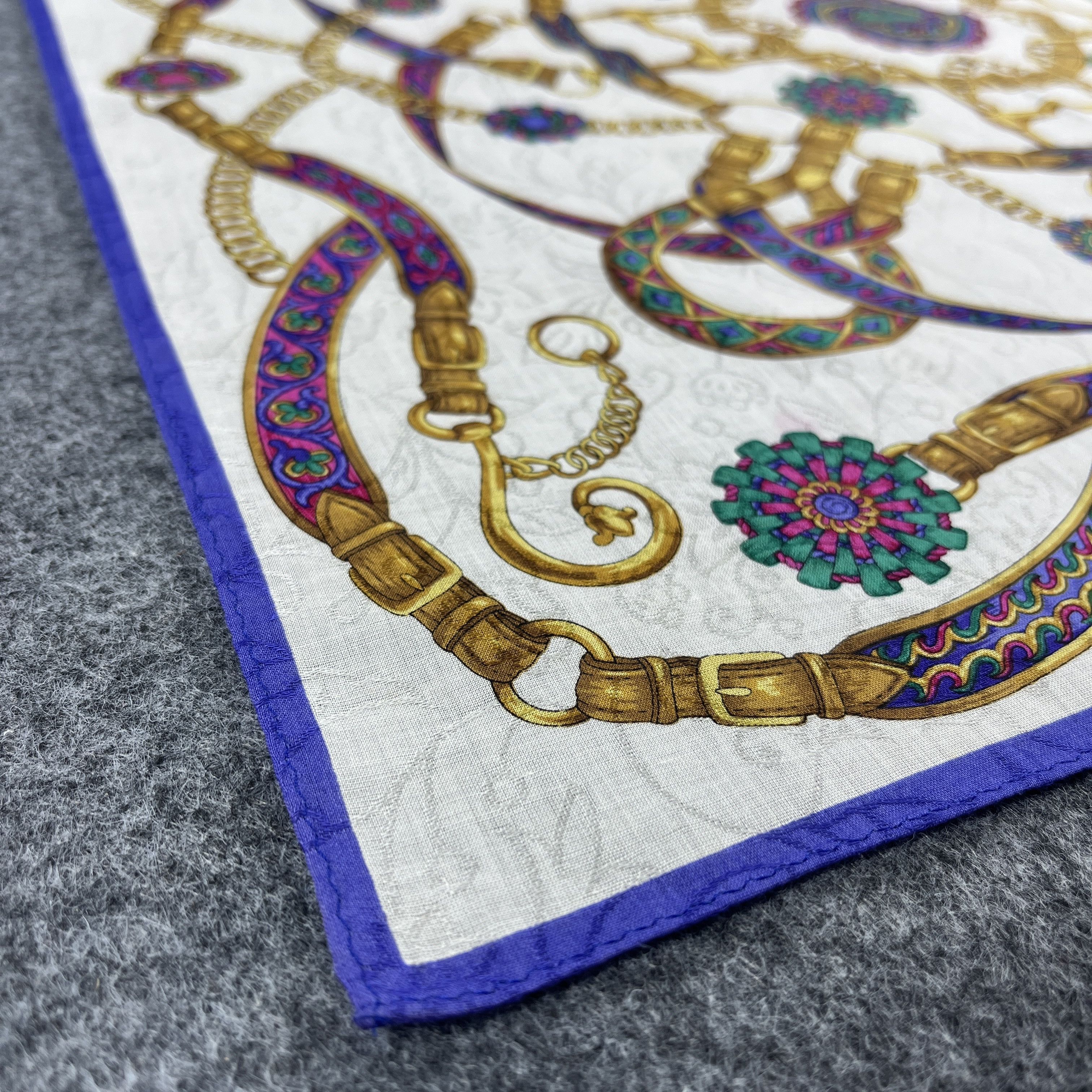 Trussardi × Vintage Trussardi Handkerchief / Bandana / Neckerchief B377 Size ONE SIZE - 5 Thumbnail