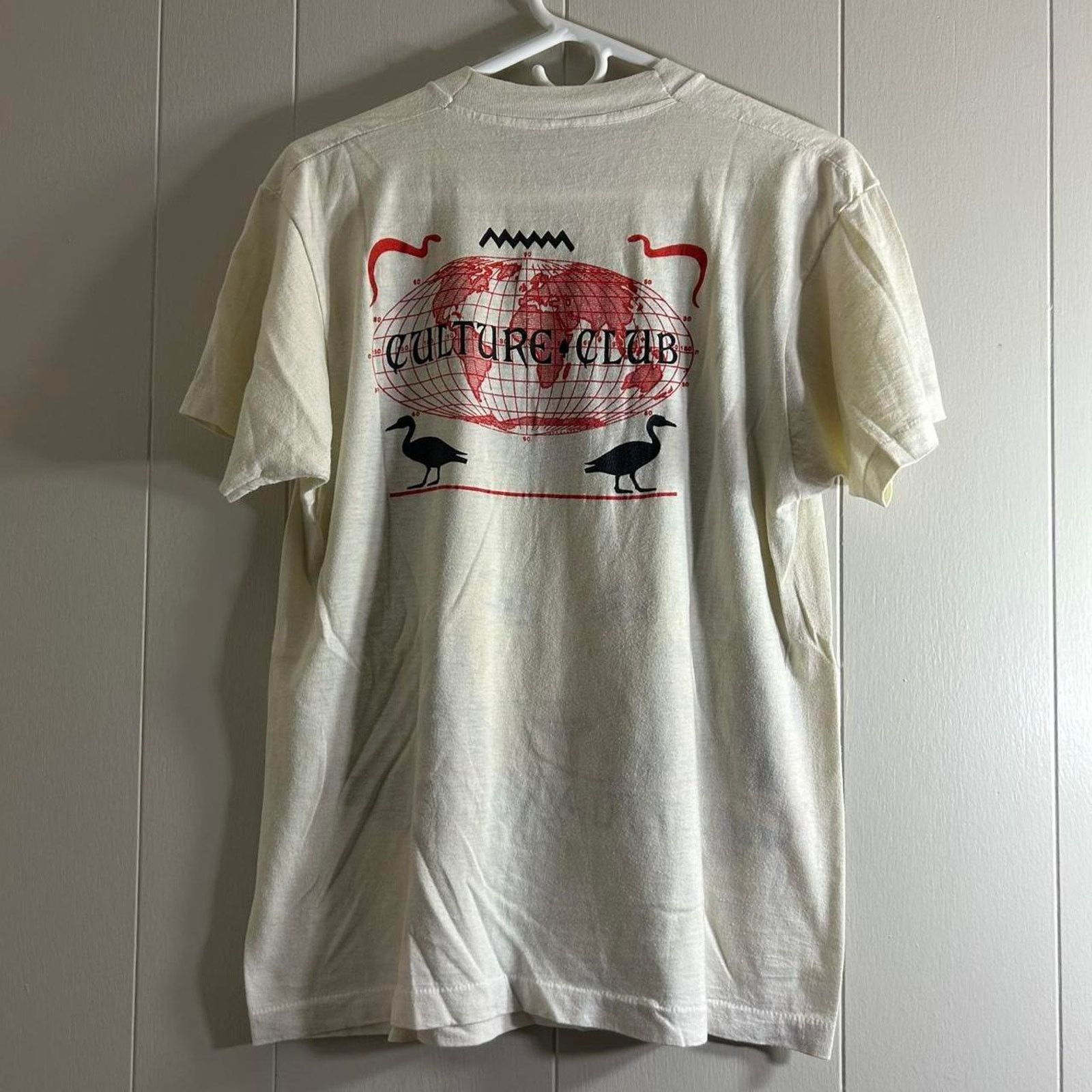 Vintage vintage 1984 CULTURE CLUB Boy George double sided tee shirt Size US L / EU 52-54 / 3 - 7 Thumbnail
