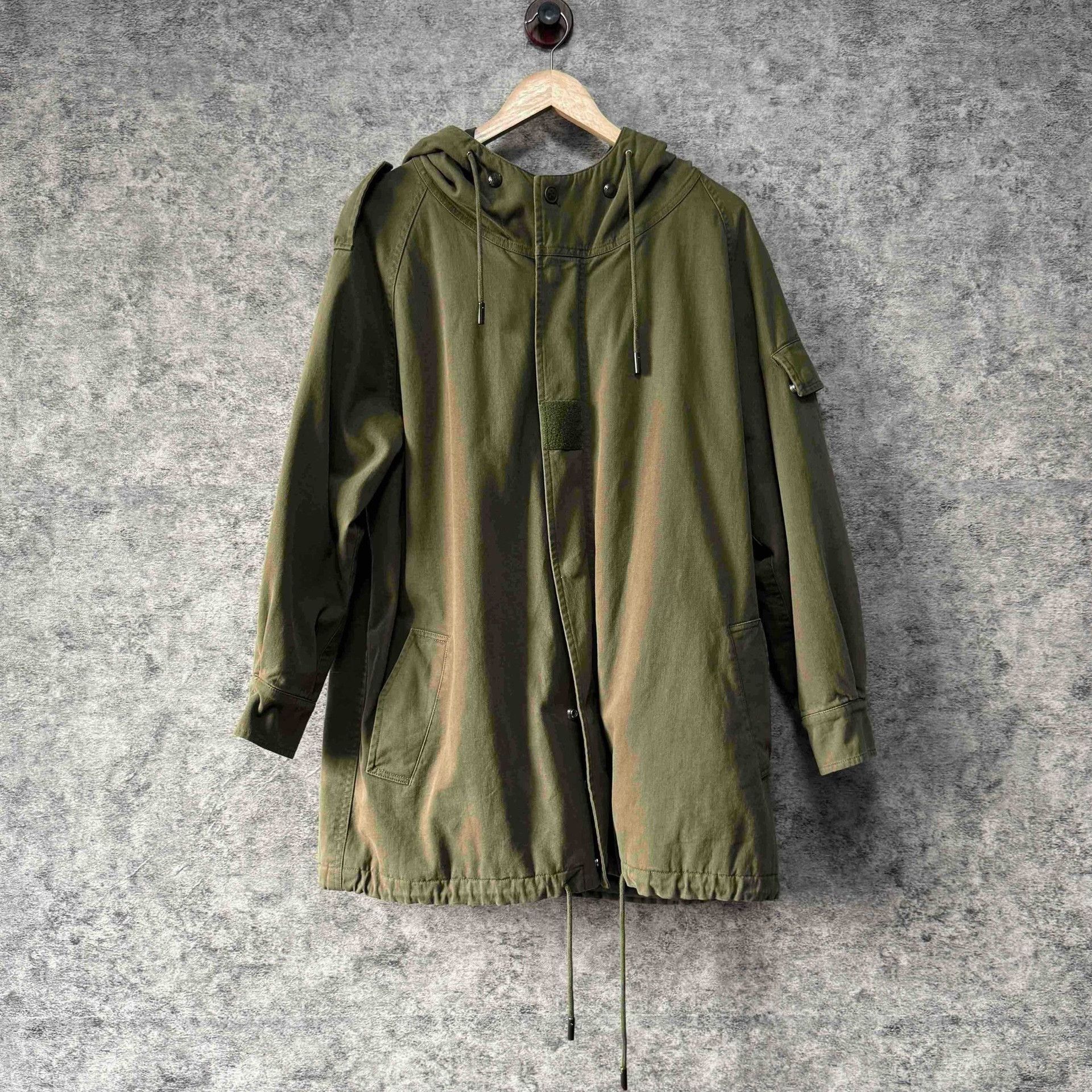 Saint Laurent Paris Saint Laurent Olive Green Hooded Coat Size XS / US 0-2 / IT 36-38 - 1 Thumbnail