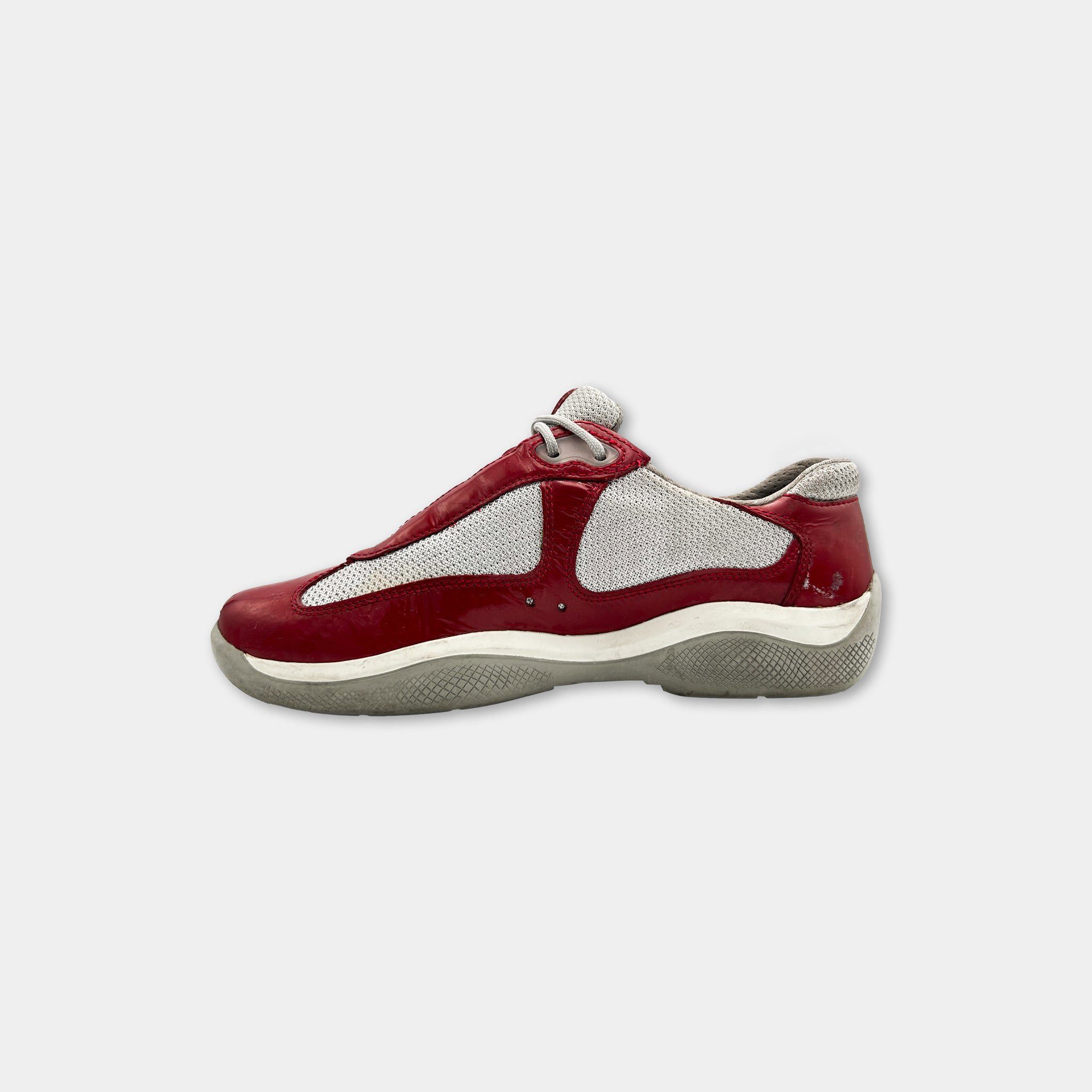 Prada Prada America’s Cup Red Low Sneakers Size US 8 / IT 38 - 4 Thumbnail