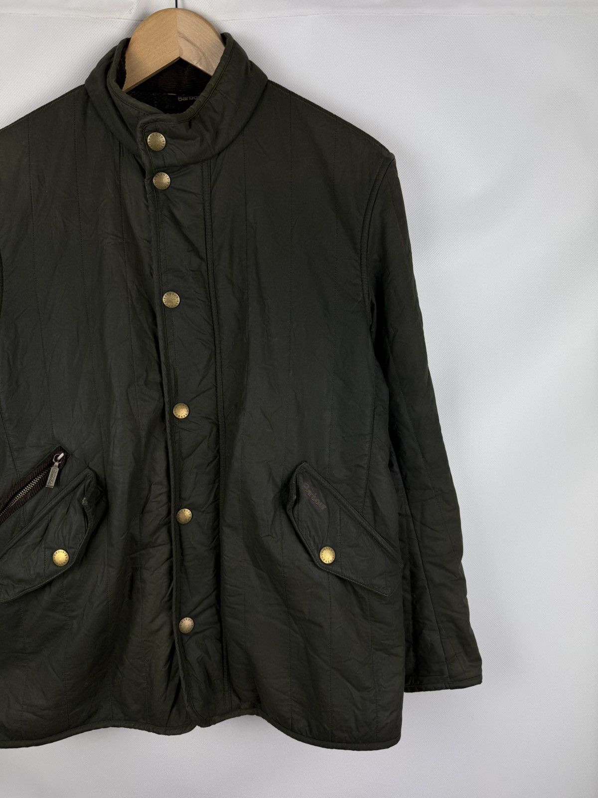 Barbour Barbour Edderton Men’s Quilted Wax Waxed Cotton Jacket Size US S / EU 44-46 / 1 - 3 Thumbnail