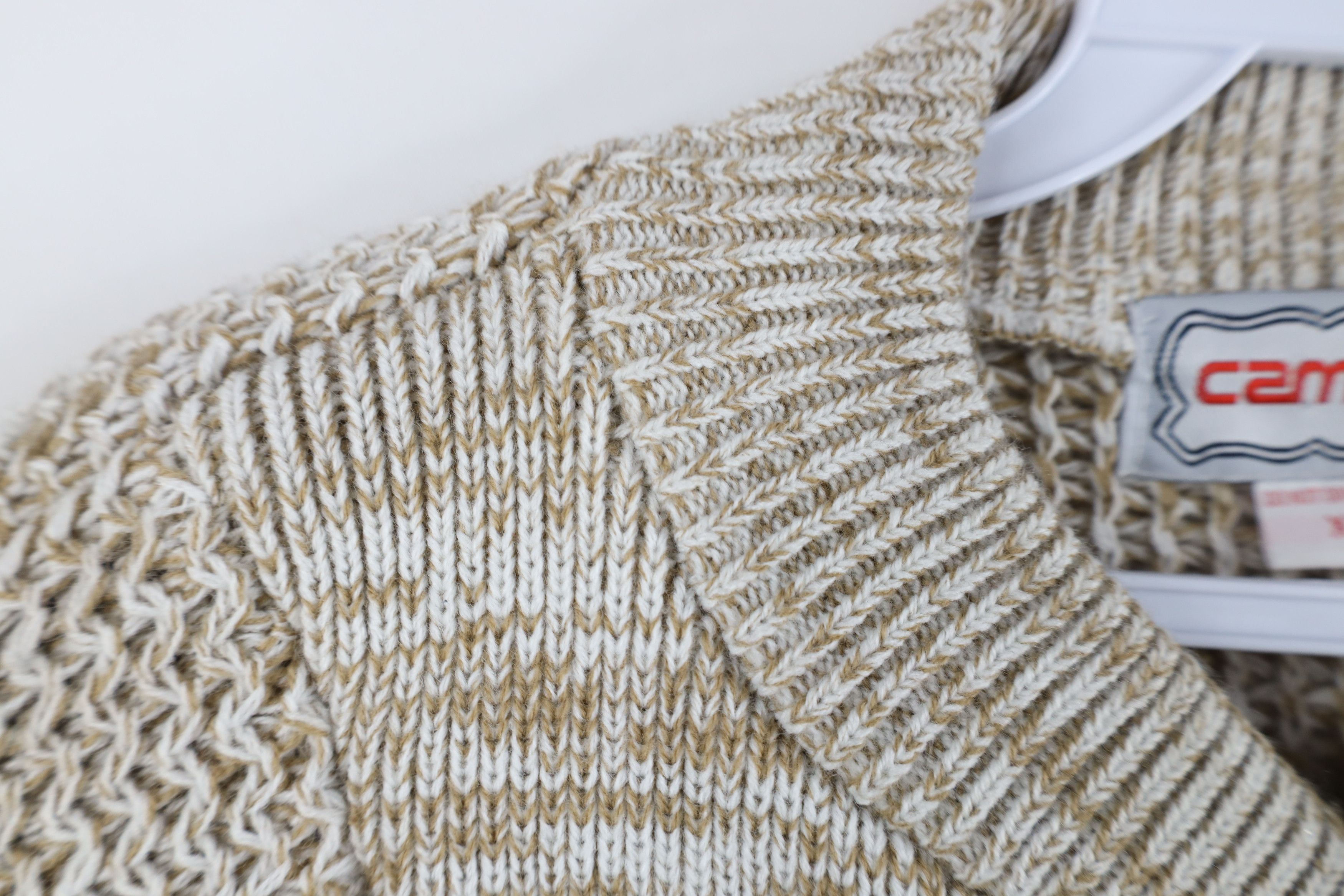 Vintage Vintage 70s Streetwear Chunky Ribbed Knit Henley Sweater Size US XL / EU 56 / 4 - 6 Thumbnail