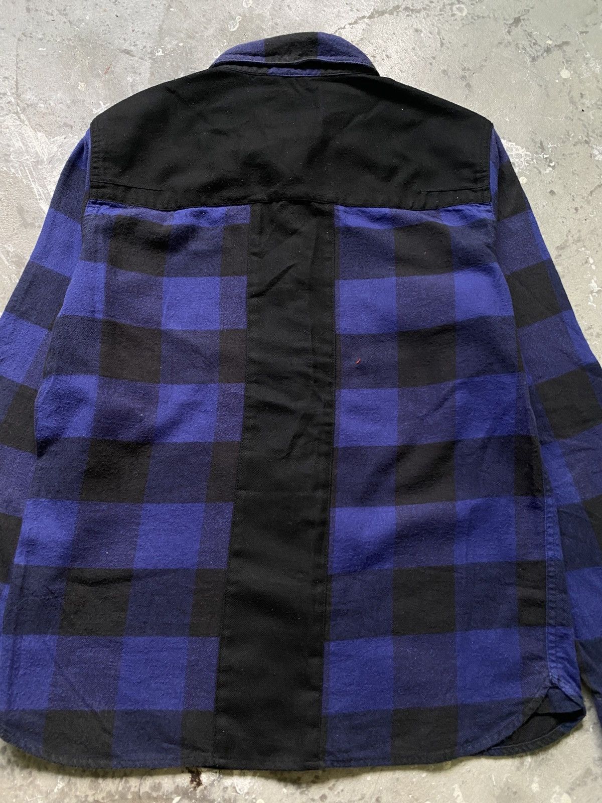 Number (N)ine Number Nine Blue Black Check Musical Flannel Shirt Size US L / EU 52-54 / 3 - 6 Thumbnail