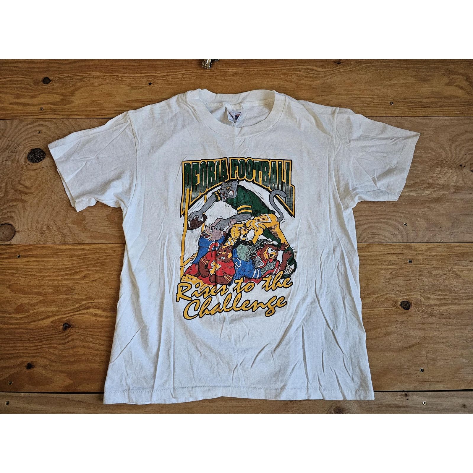 Hanes Peoria Panthers Football Cat Shirt Sz L Double Sided 90s Size US L / EU 52-54 / 3 - 1 Thumbnail