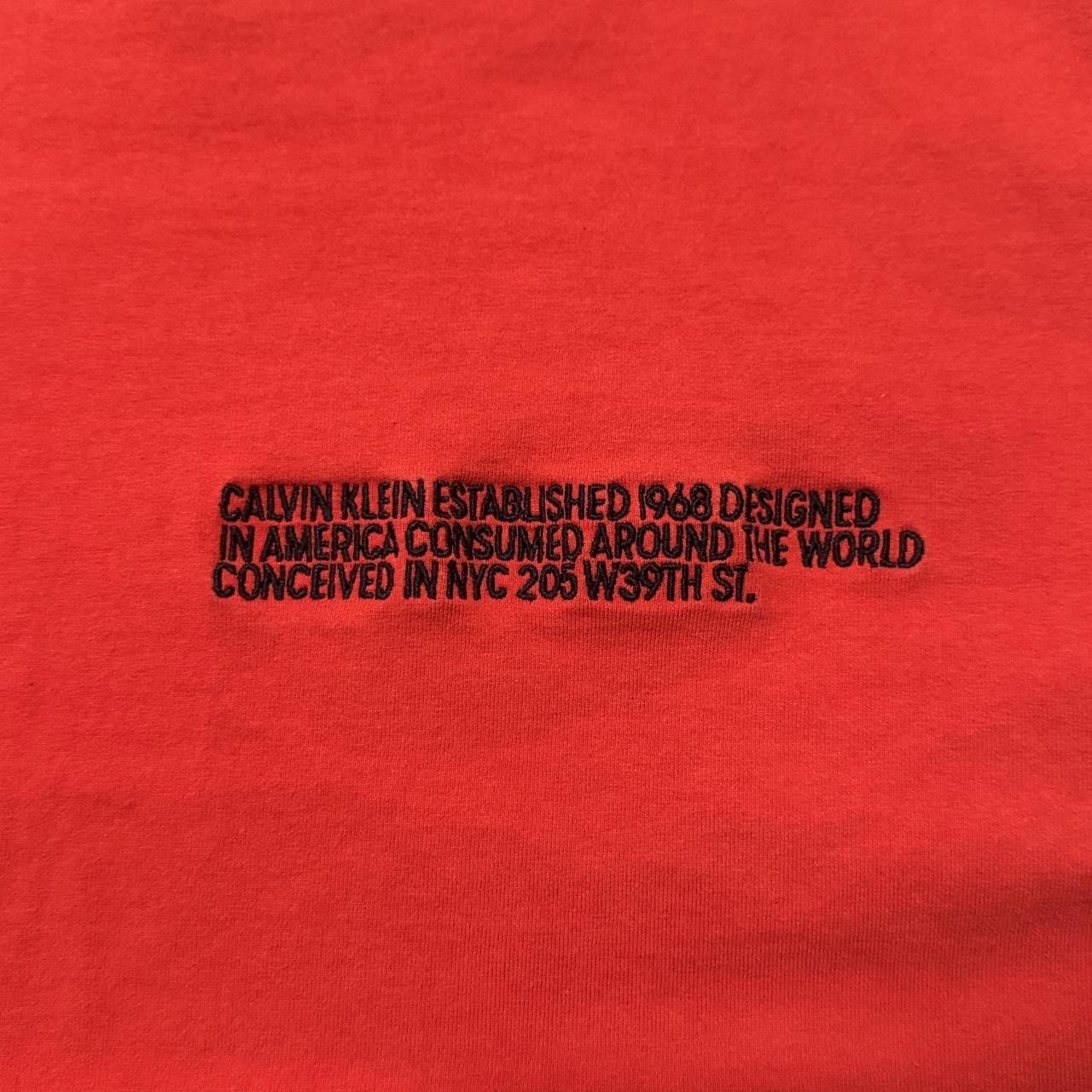 Calvin Klein 205W39NYC Calvin Klein 205W39NYC Red Tee | Made in Italy Size US L / EU 52-54 / 3 - 3 Thumbnail