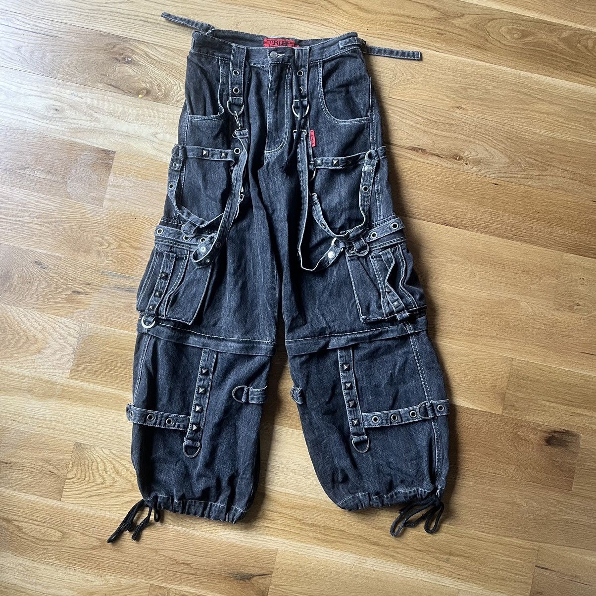 Tripp Nyc Tripp NYC Wide Leg Cargo Bondage Pants